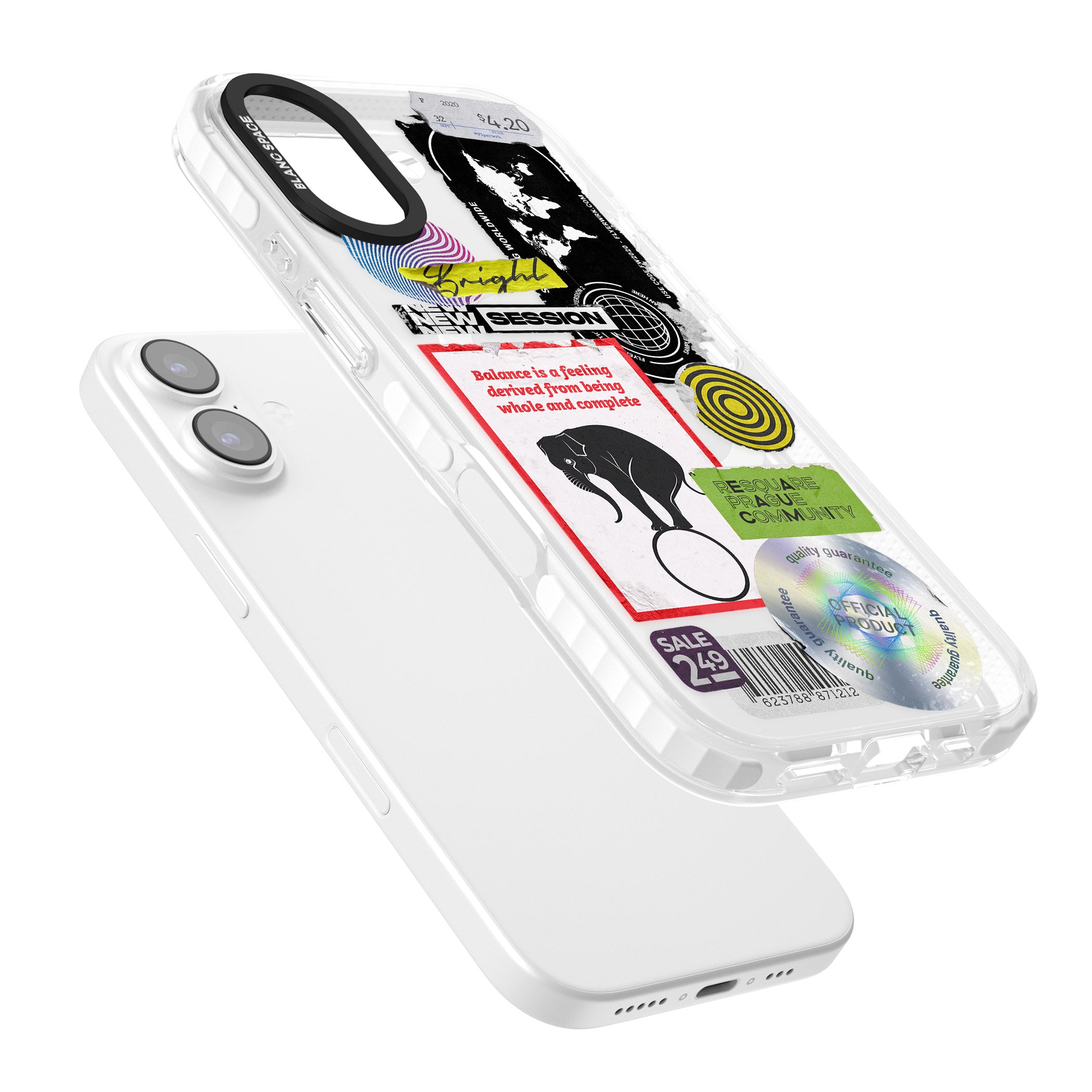 Peeled Sticker Mix iPhone 17 Impact Pro Clear Phone Case Colours