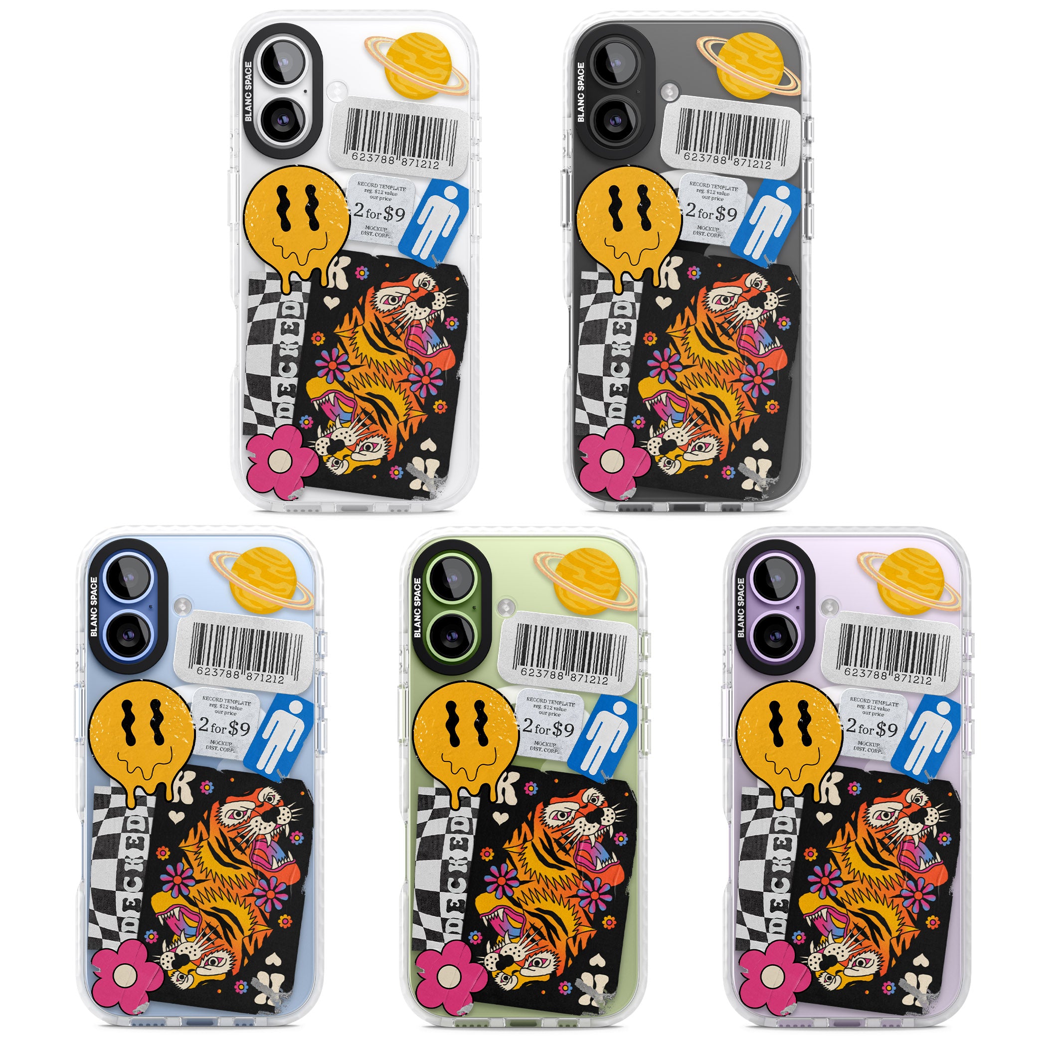 Electric Vibes iPhone 17 Impact Pro Clear Phone Case APT Impact Protection