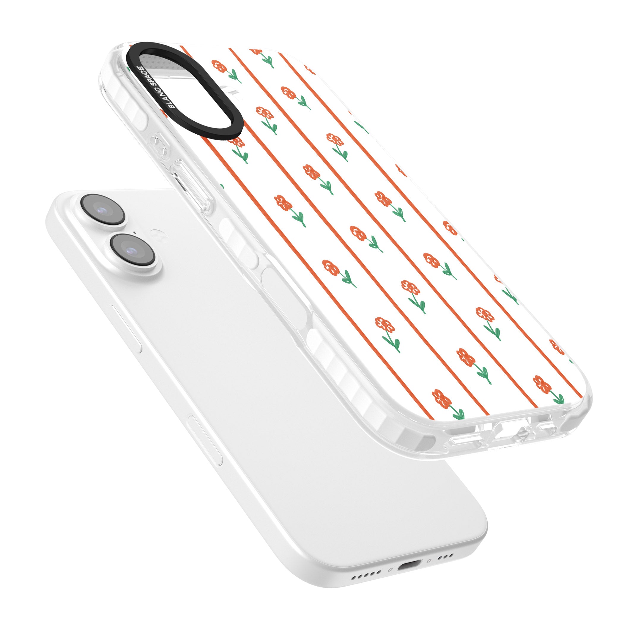 Minimal Floral Stripe iPhone 17 Impact Pro Clear Phone Case Colours