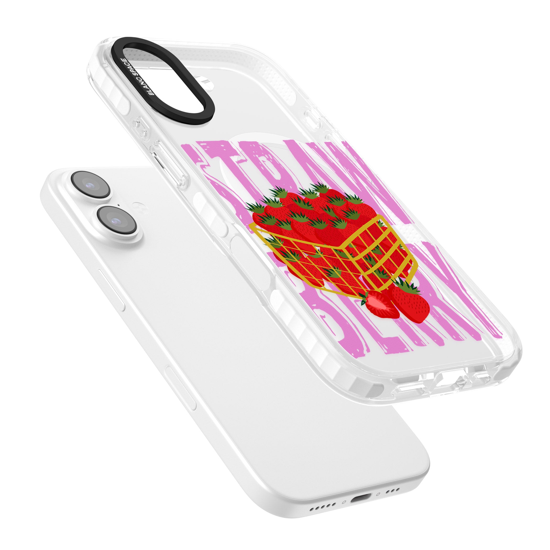 Strawberry Basket iPhone 17 Impact Pro Clear Phone Case Colours