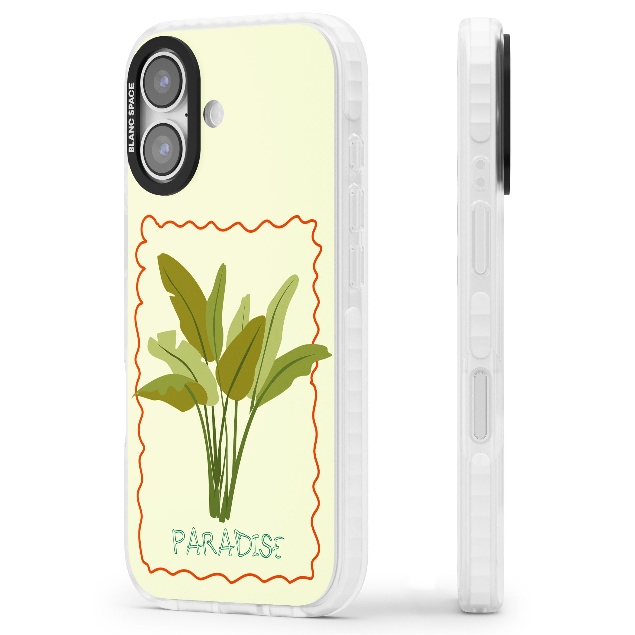 Paradies Plant iPhone 17 Impact Pro Clear Phone Case Side Profile