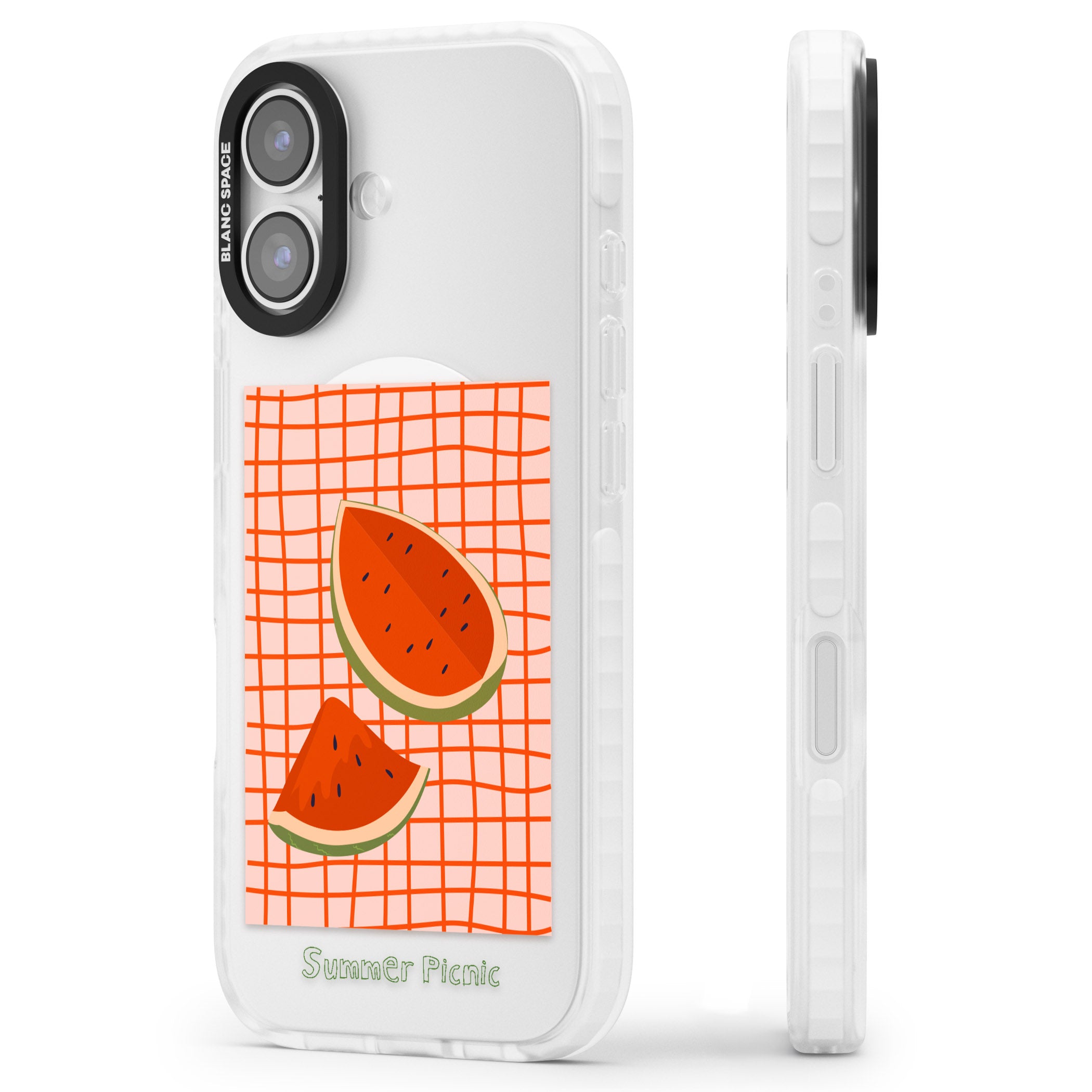 Summer Picnic iPhone 17 Impact Pro Clear Phone Case Side Profile