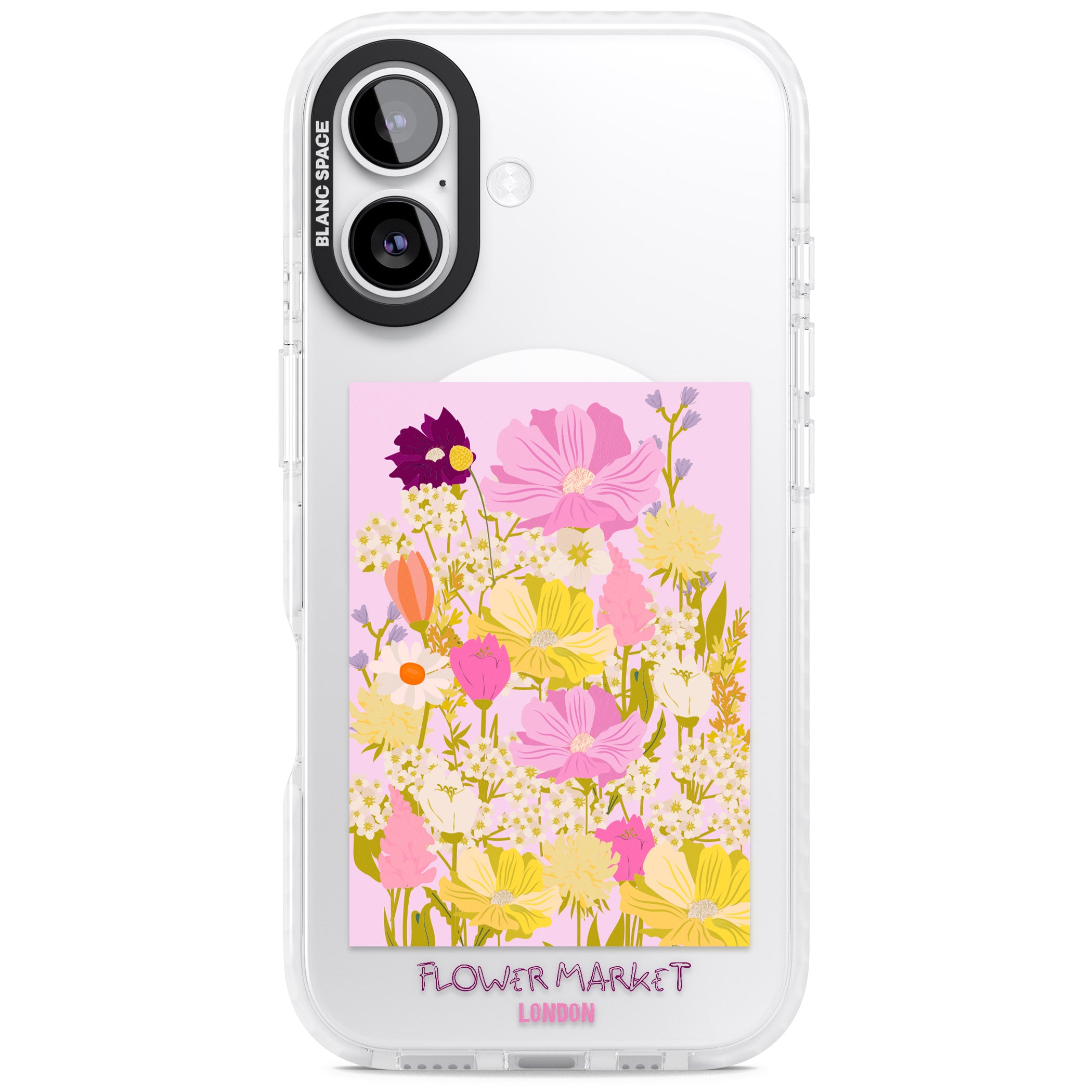Flower Market iPhone 17 Impact Pro Clear Phone Case