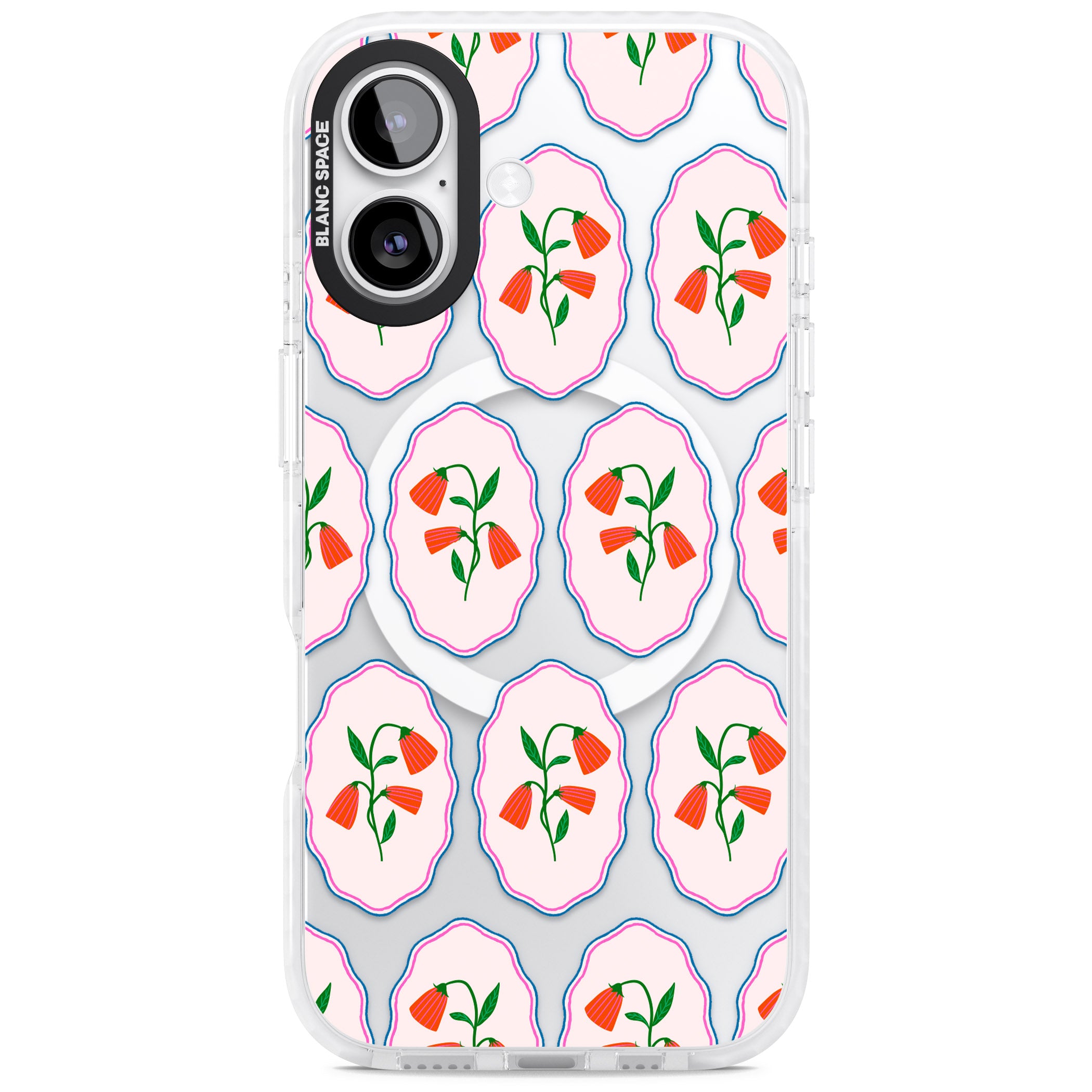 Rose Stamps iPhone 17 Impact Pro Clear Phone Case