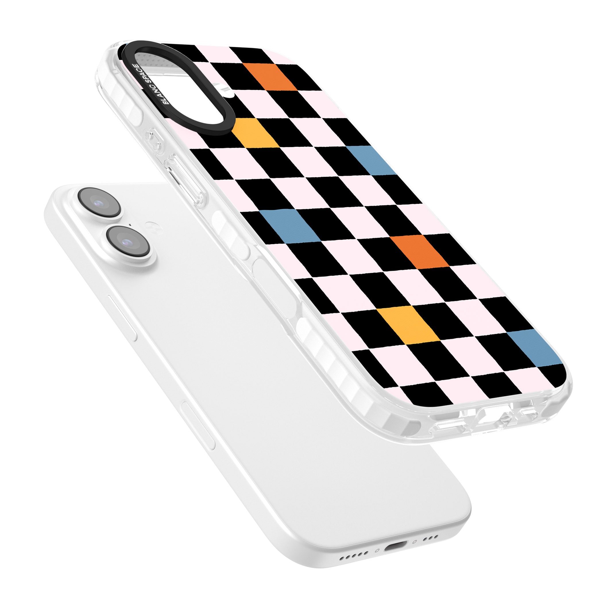 Vibrant Retro Checkered iPhone 17 Impact Pro Clear Phone Case Colours