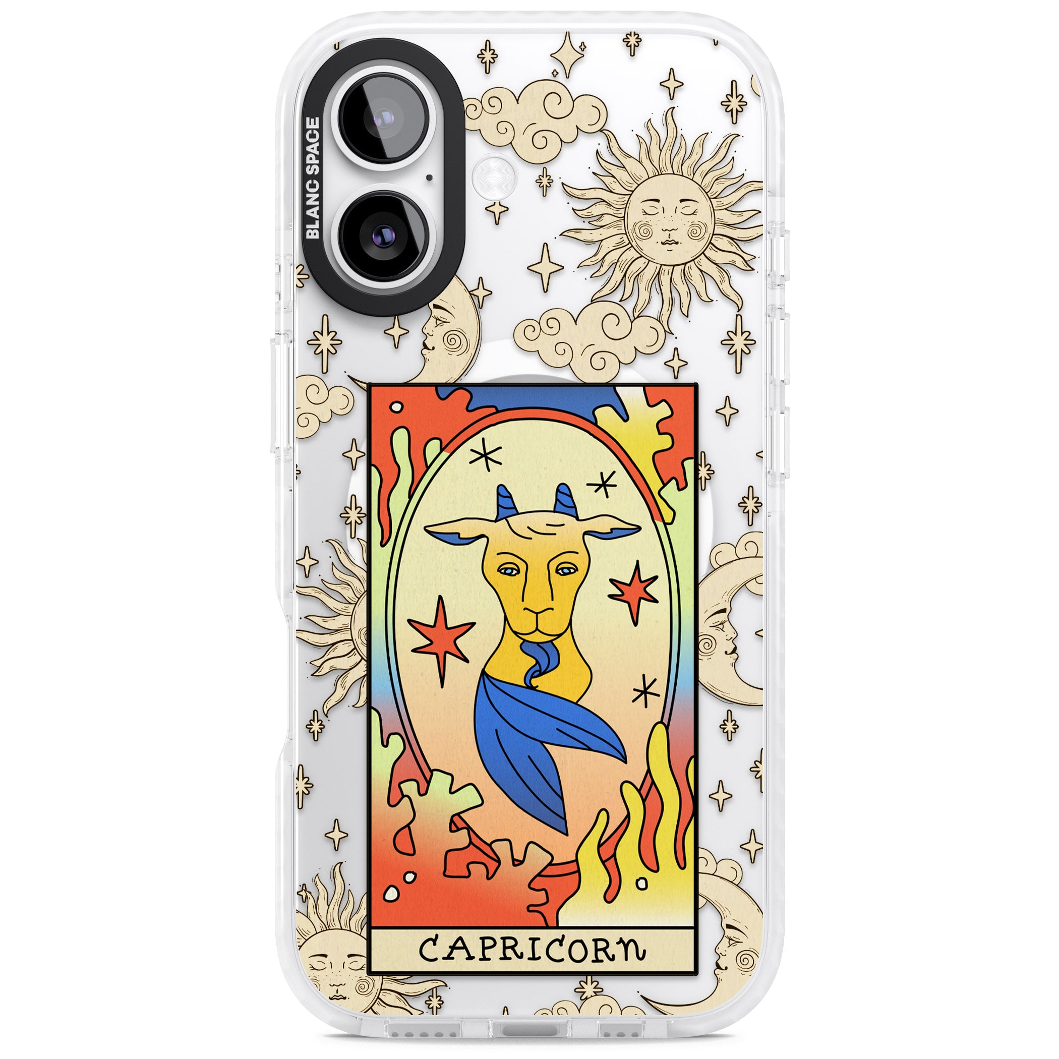 Celestial Zodiac Capricorn iPhone 17 Impact Pro Clear Phone Case