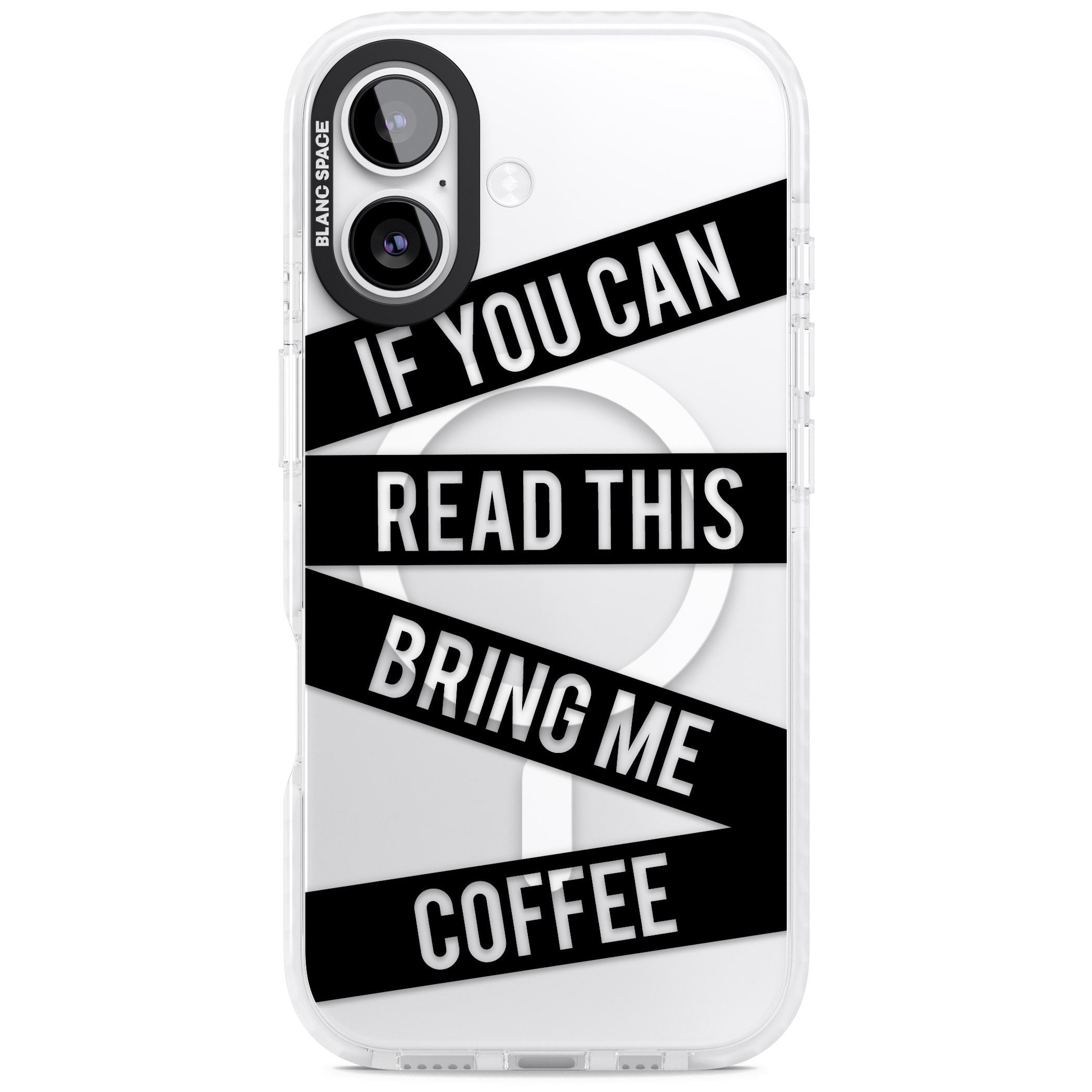 Bring Me Coffee iPhone 17 Impact Pro Clear Phone Case