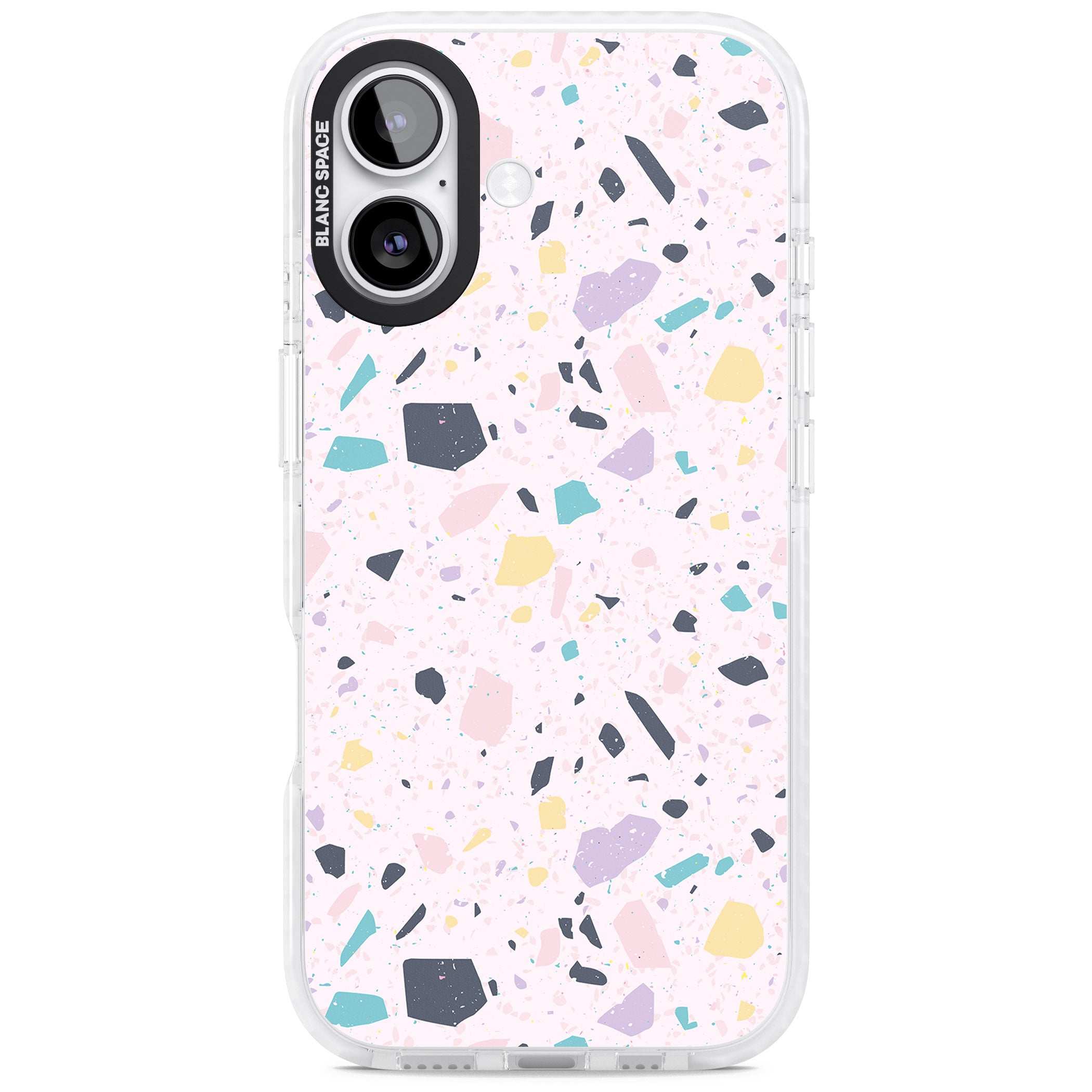 Pink, Purple & Turquoise Terrazzo Pattern iPhone 17 Impact Pro Clear Phone Case