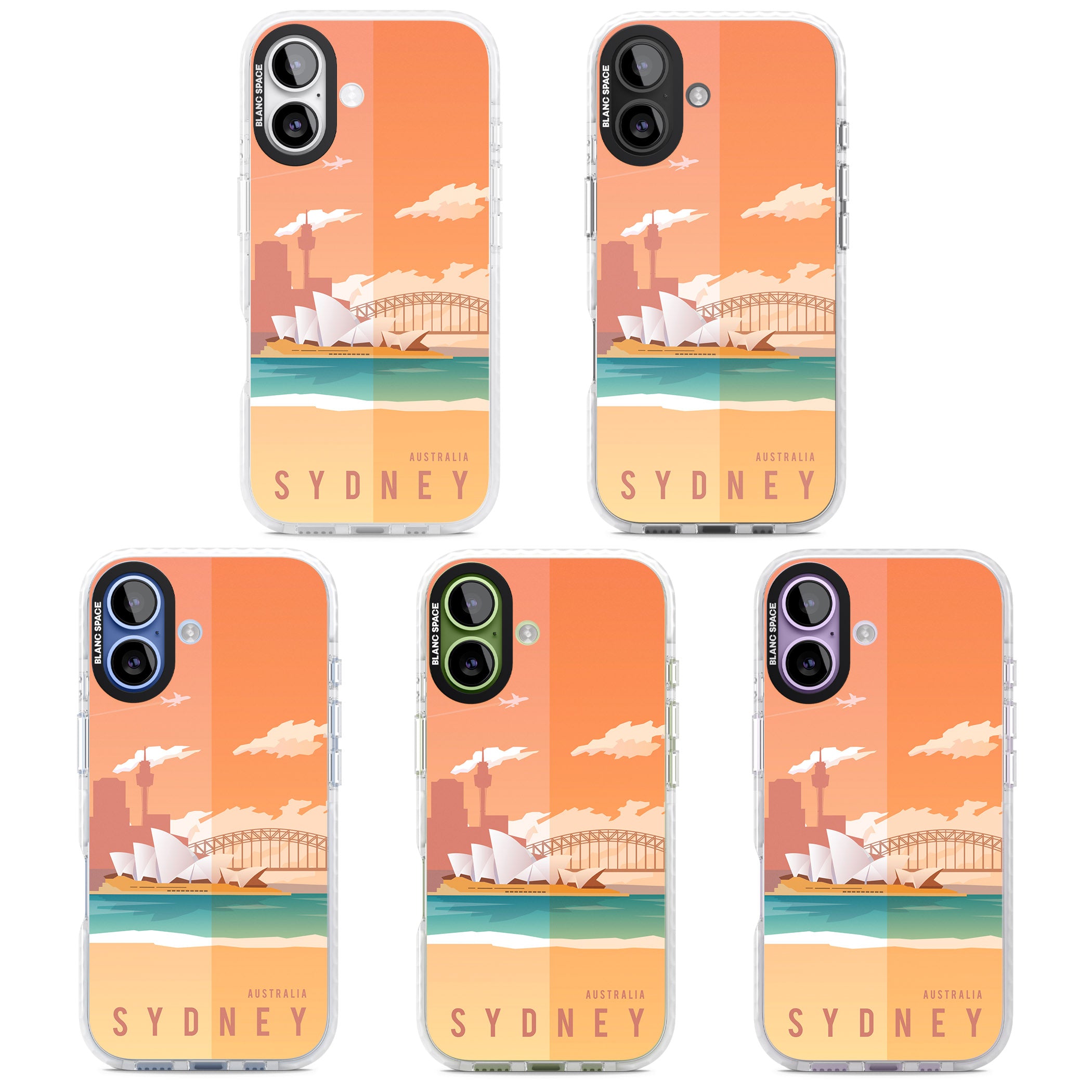 Vintage Travel Poster Sydney iPhone 17 Impact Pro Clear Phone Case APT Impact Protection