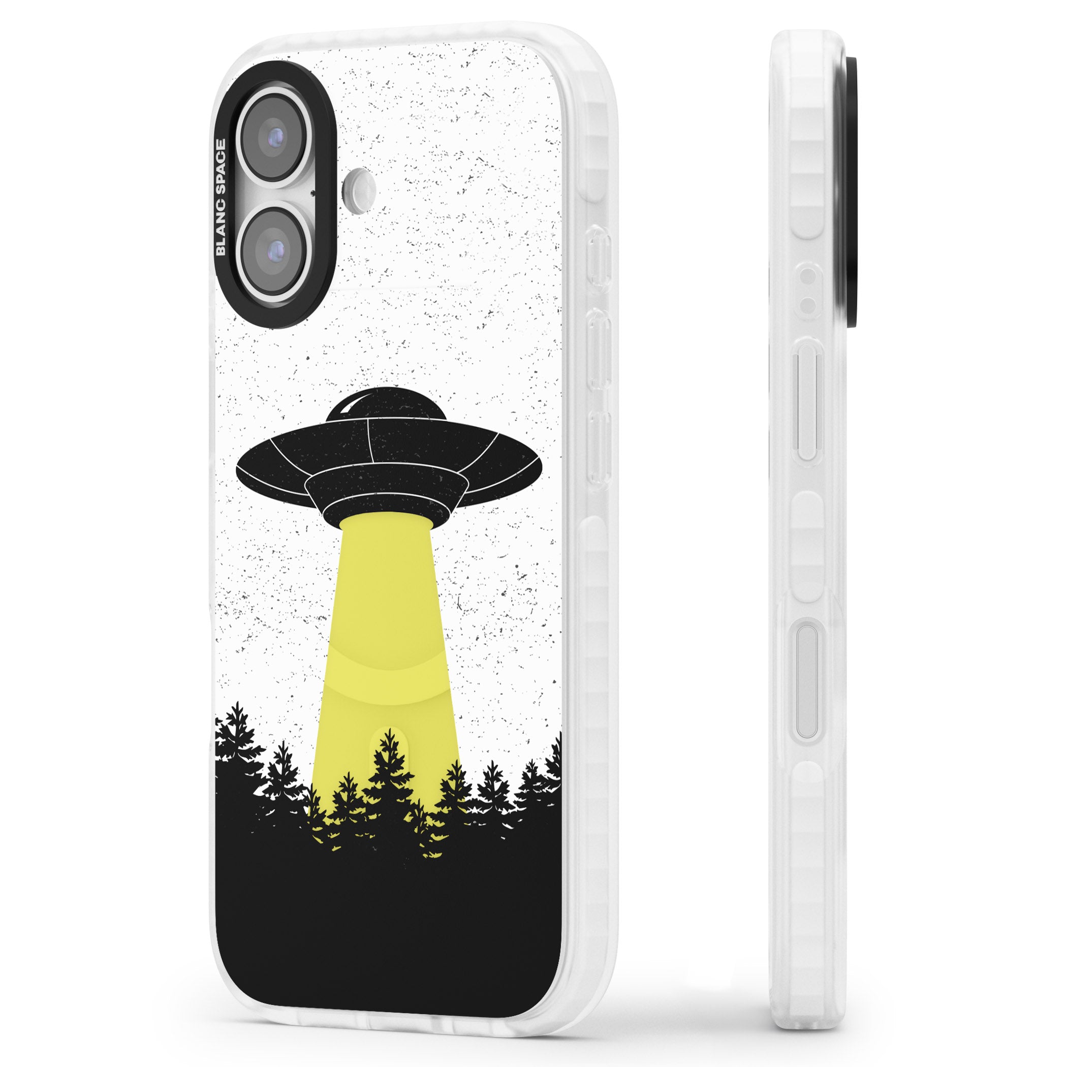 Alien Abduction iPhone 17 Impact Pro Clear Phone Case Side Profile
