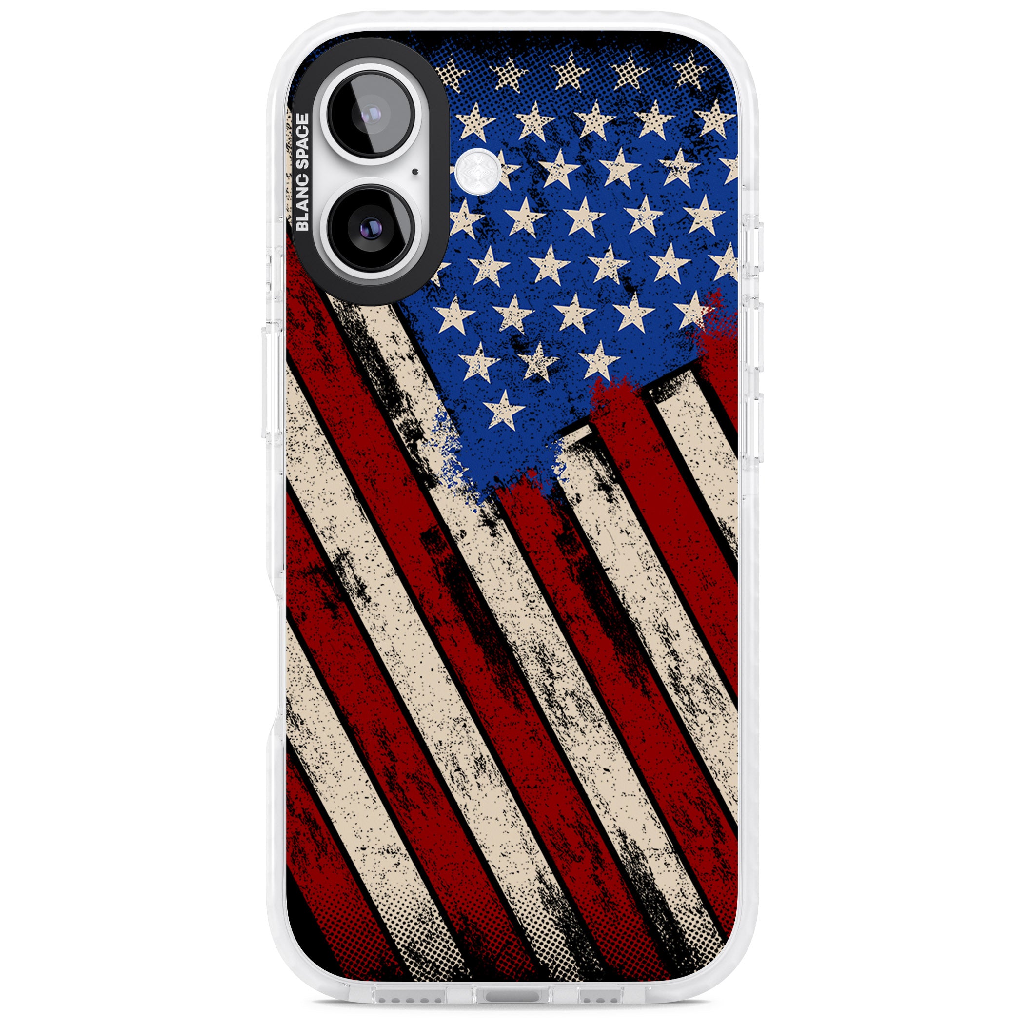 Distressed Us Flag iPhone 17 Impact Pro Clear Phone Case