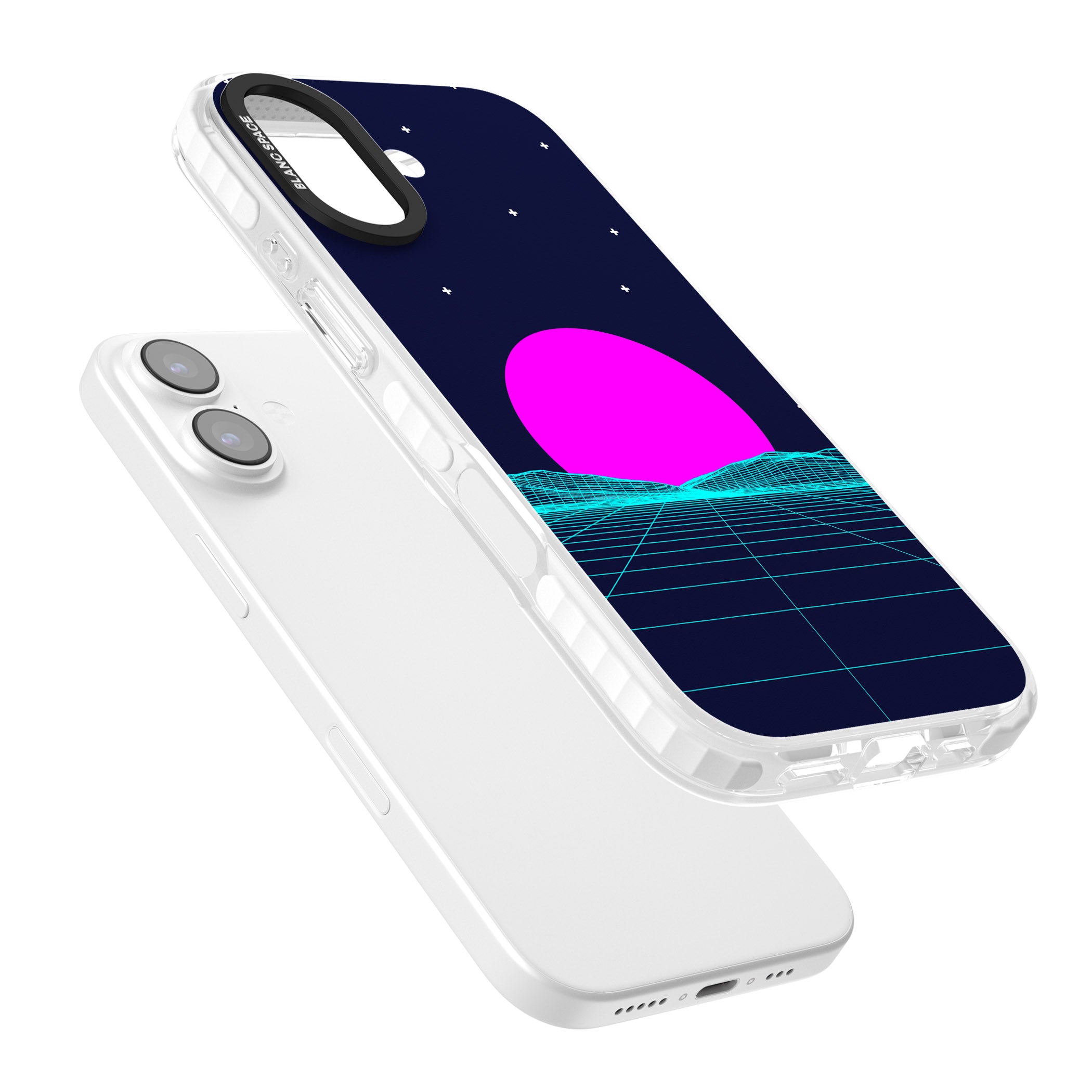 Miami Sunset Vaporwave iPhone 17 Impact Pro Clear Phone Case Colours