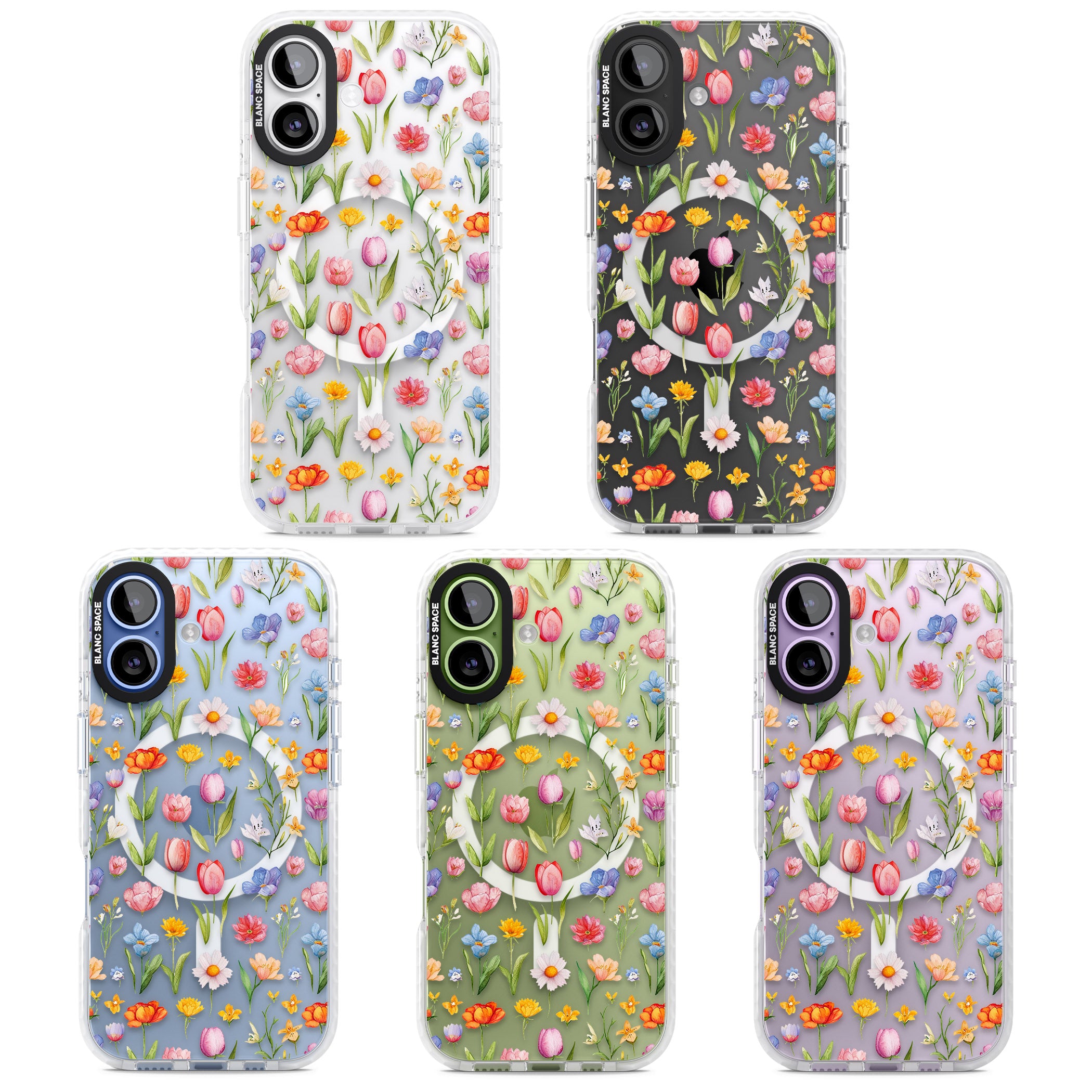 Small Flower Mix iPhone 17 Impact Pro Clear Phone Case APT Impact Protection