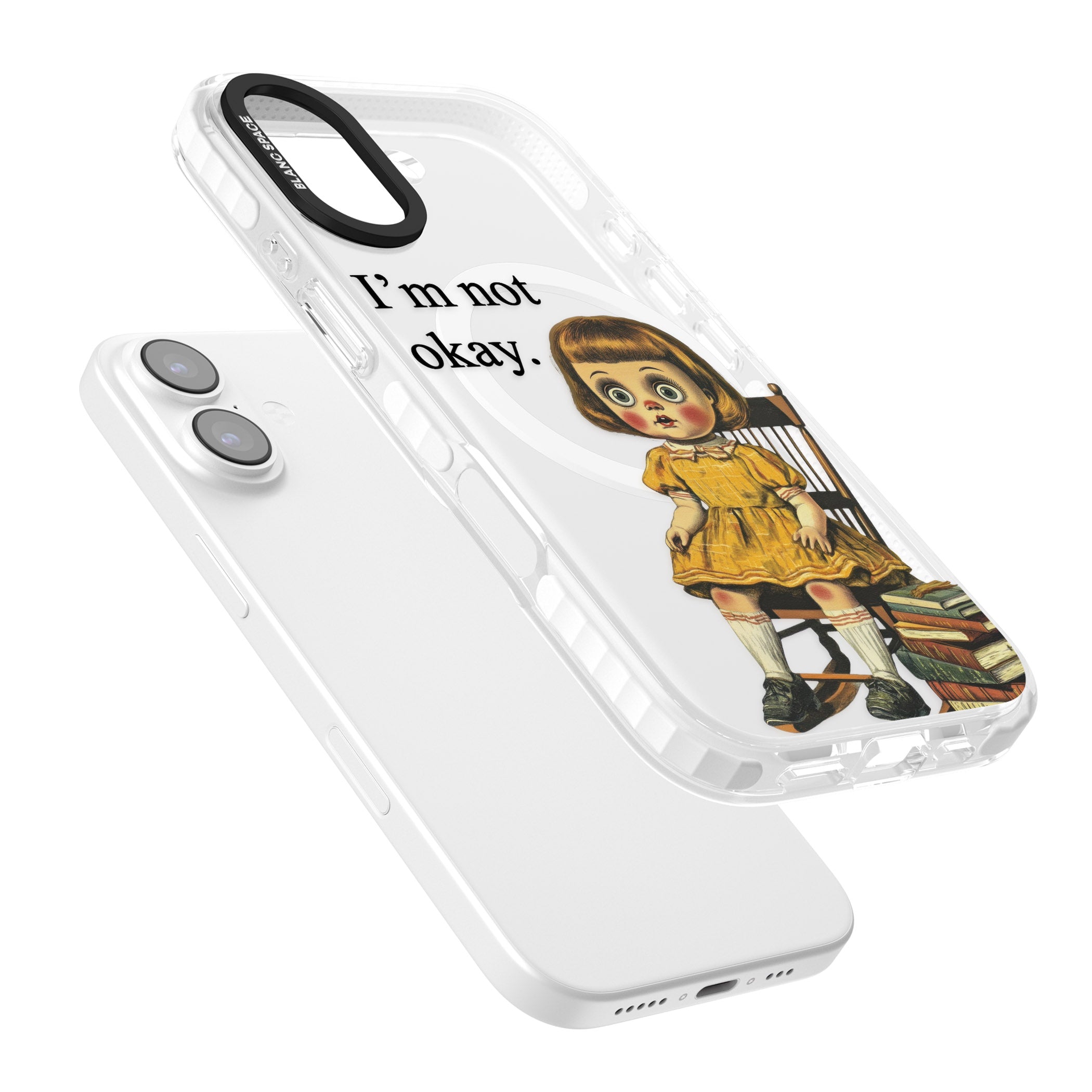 Im Not Okay iPhone 17 Impact Pro Clear Phone Case Colours