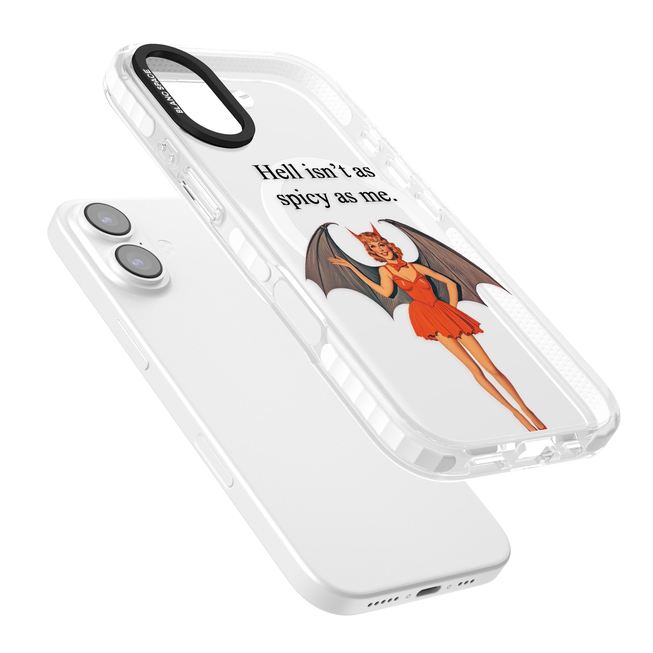 Hell Isnt As Spicy As Me iPhone 17 Impact Pro Clear Phone Case Colours