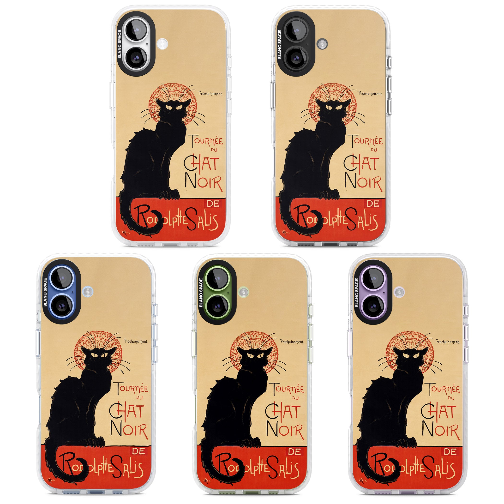 Tournee Du Chat Noir Poster iPhone 17 Impact Pro Clear Phone Case APT Impact Protection