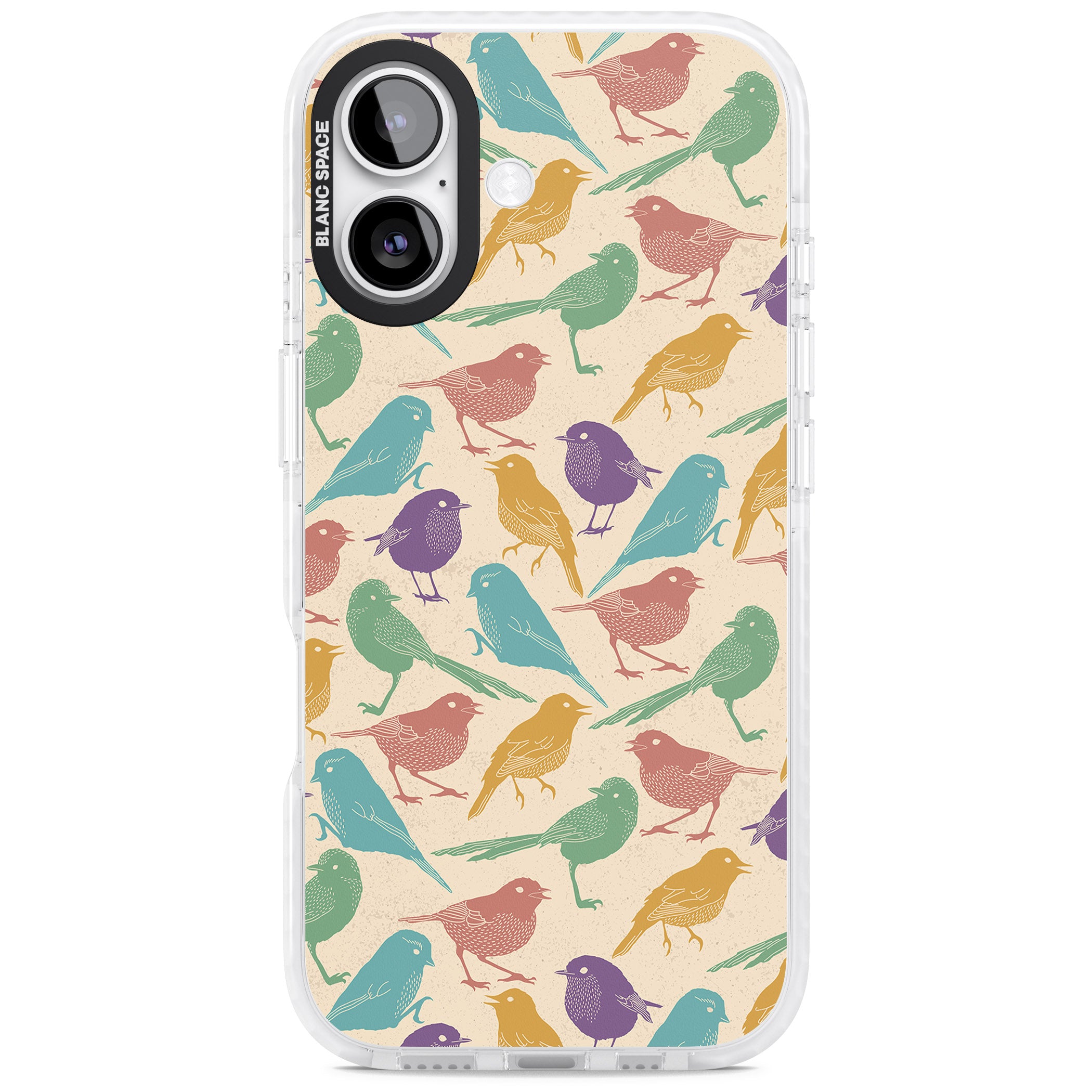 Colorful Feathered Friends iPhone 17 Impact Pro Clear Phone Case