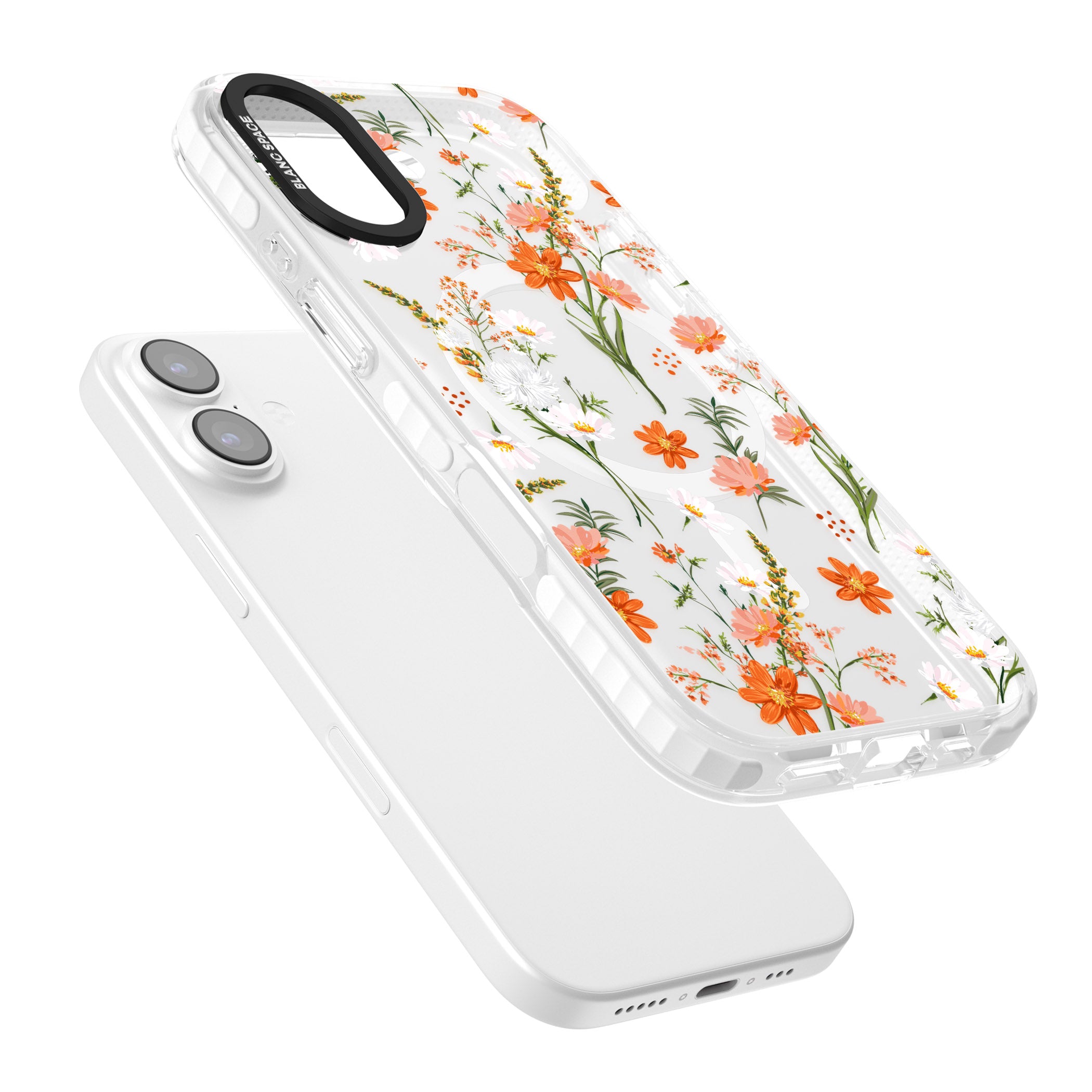 Sunset Wildflowers iPhone 17 Impact Pro Clear Phone Case Colours