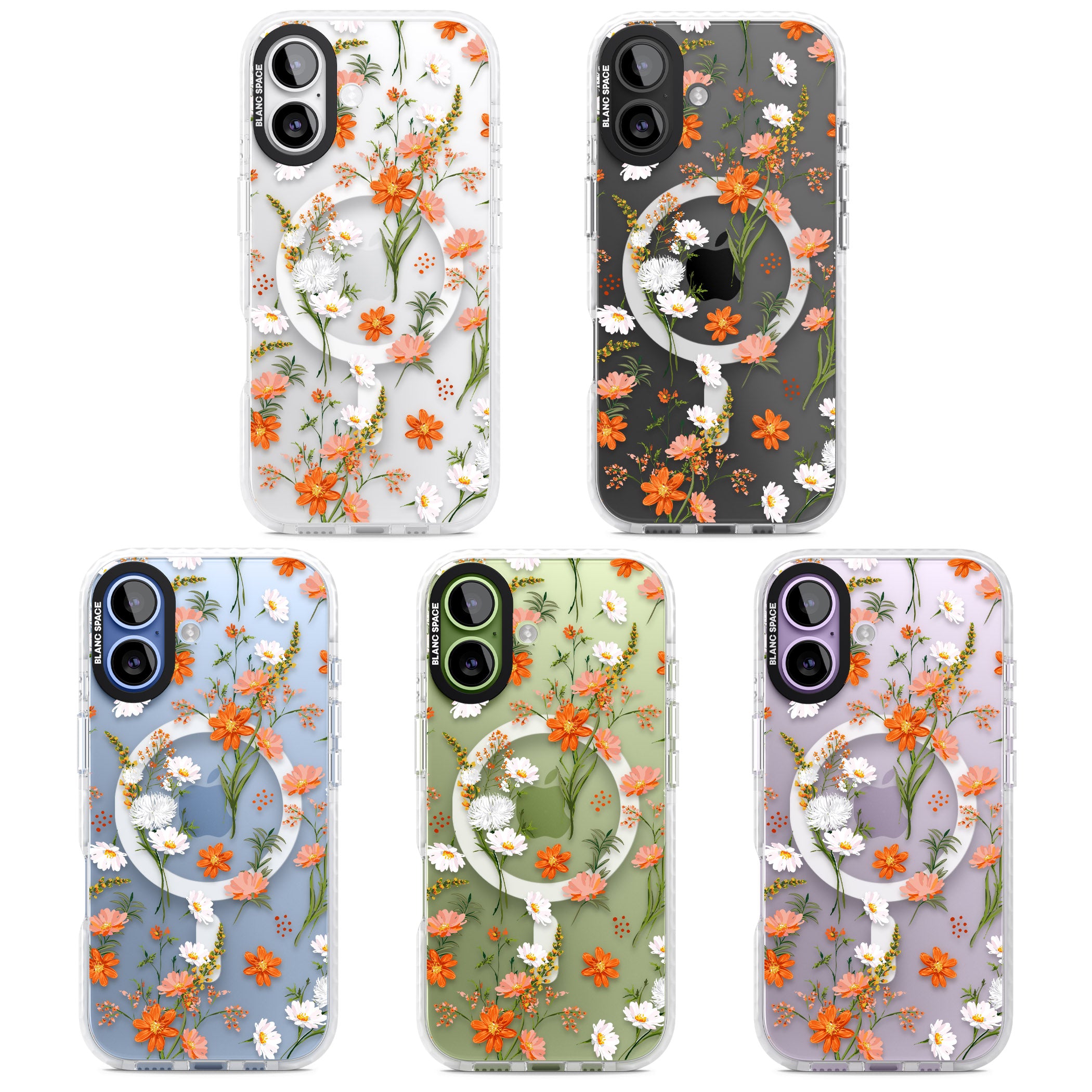 Sunset Wildflowers iPhone 17 Impact Pro Clear Phone Case APT Impact Protection