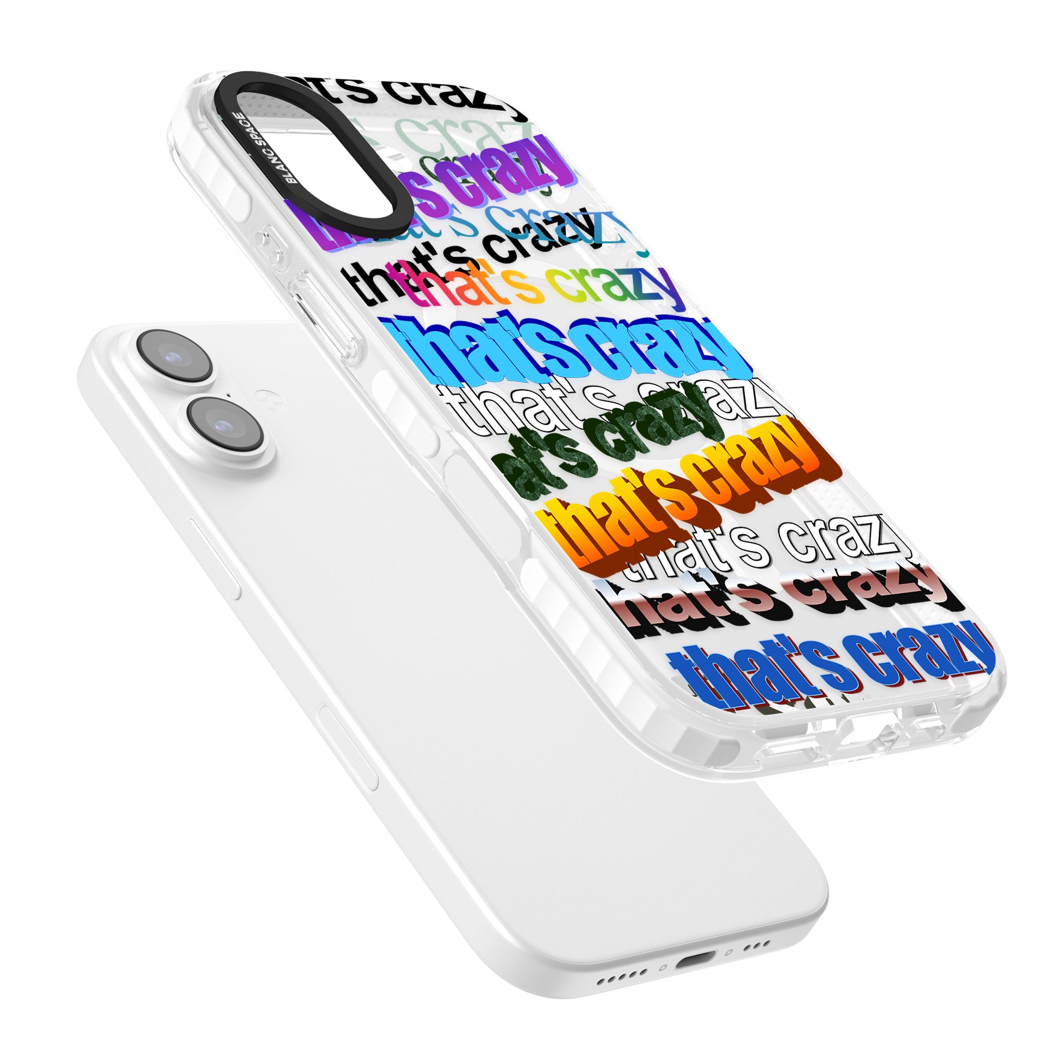 That'S Crazy Typography iPhone 17 Impact Pro Clear Phone Case Colours