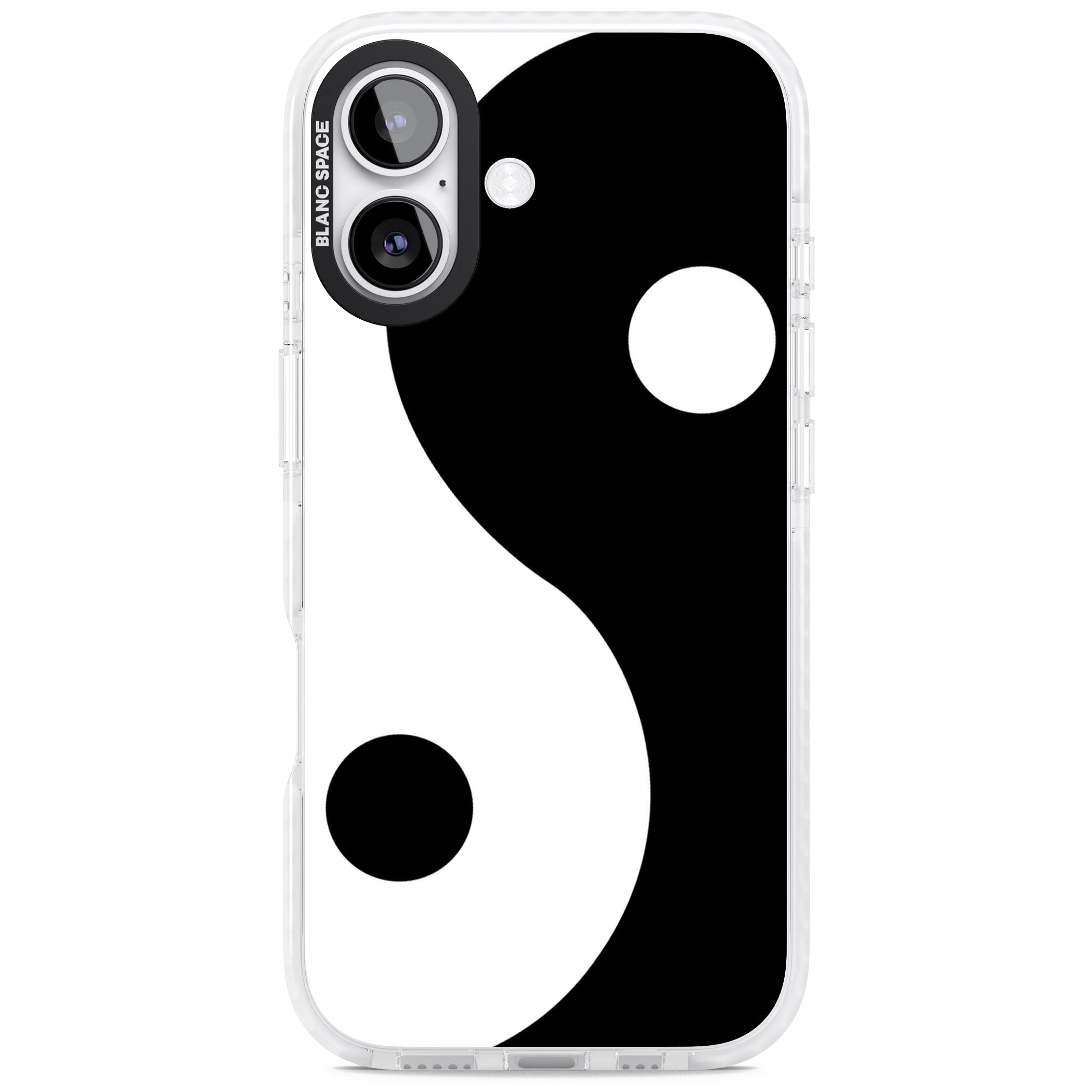 Large Yin Yang iPhone 17 Impact Pro Clear Phone Case