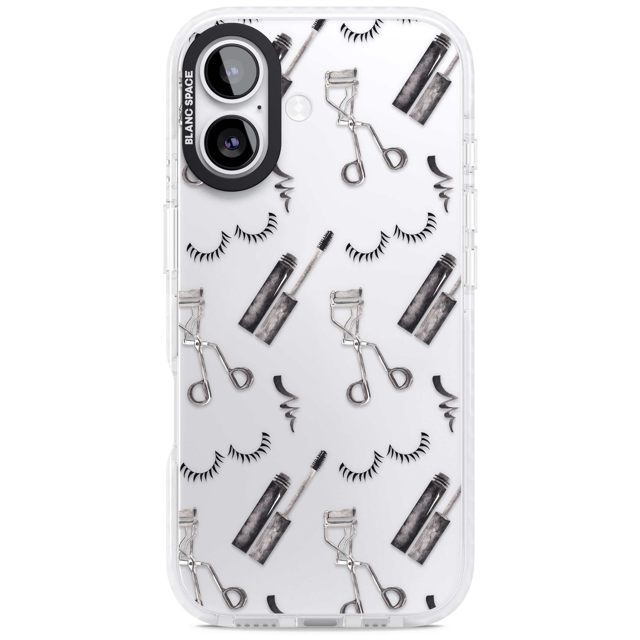 Eyelash Makeup Pattern iPhone 17 Impact Clear Phone Case
