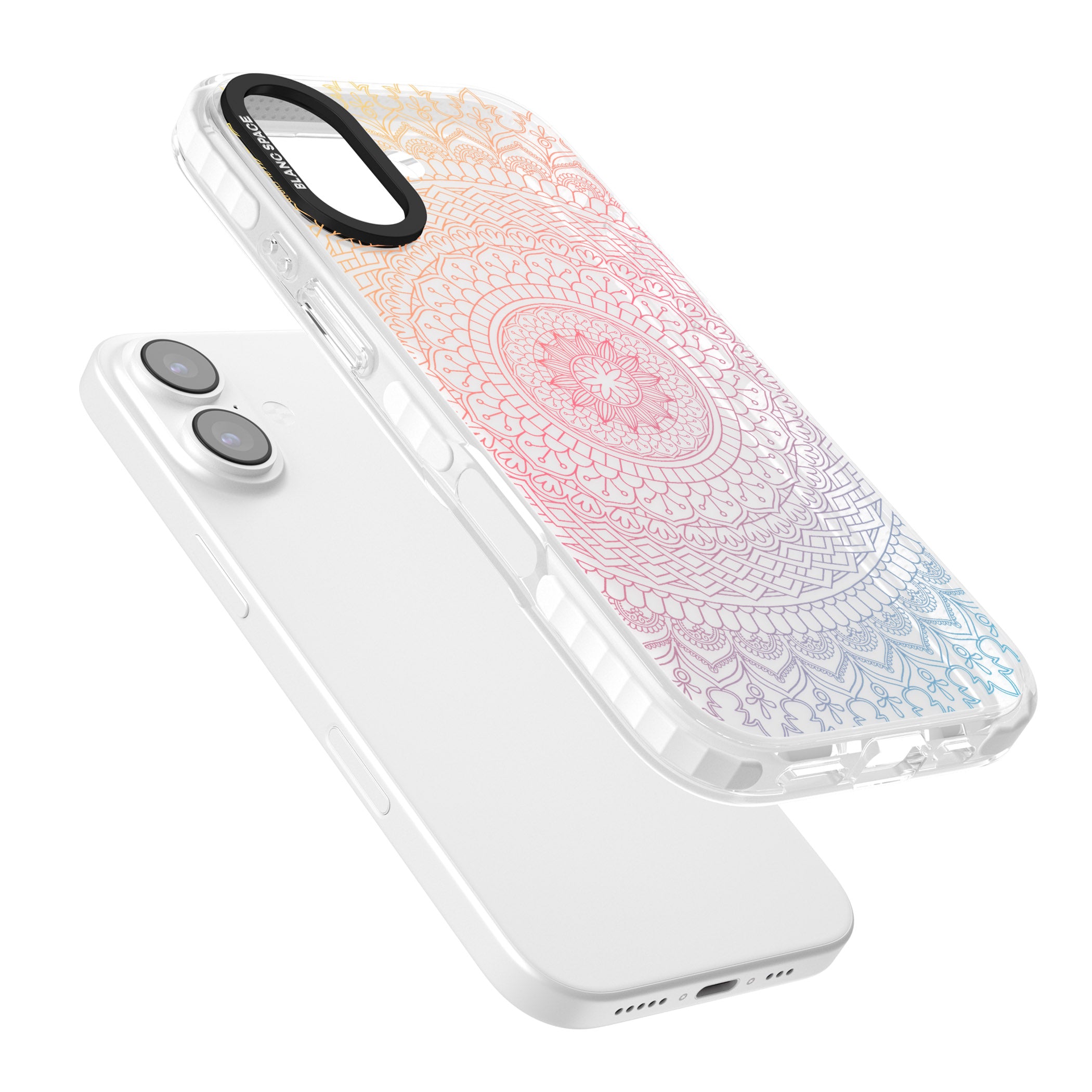Rainbow Mandala iPhone 17 Impact Clear Phone Case Colours
