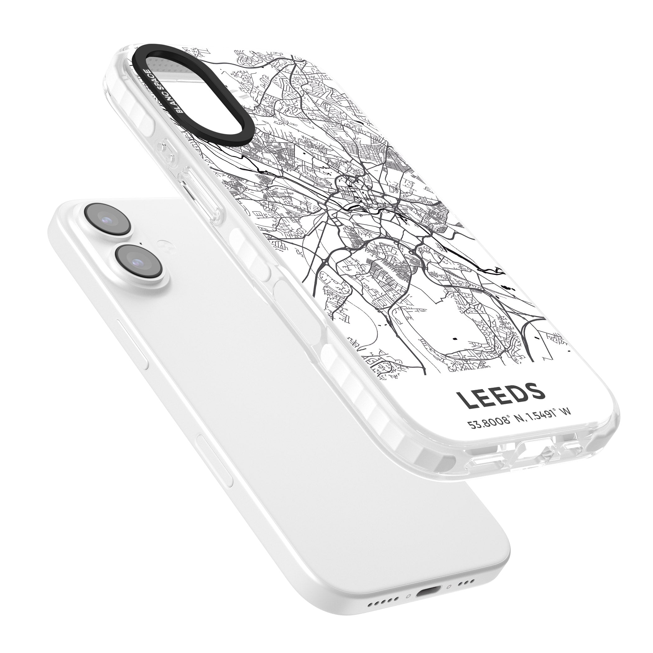 Leeds Map iPhone 17 Impact Clear Phone Case Colours