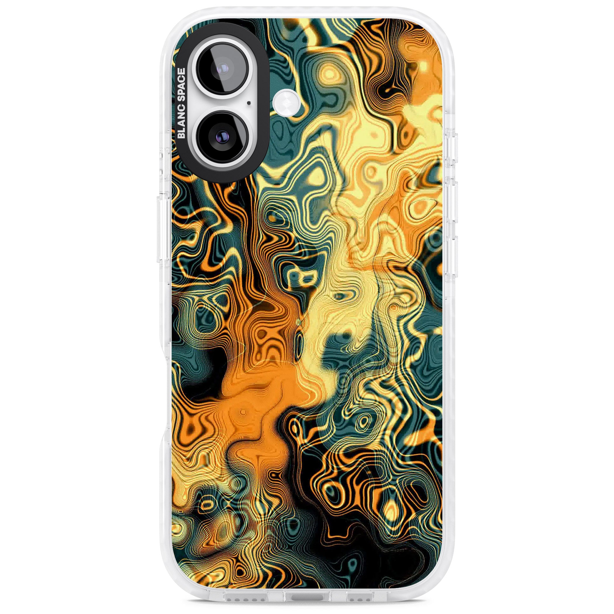 Gold Green Marble iPhone 17 Impact Clear Phone Case