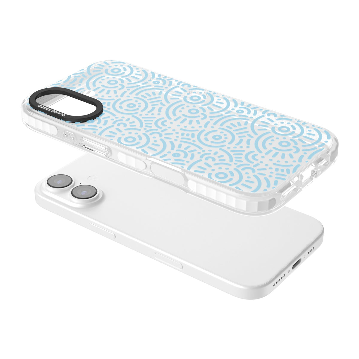 Memphis Sky iPhone 16 / iPhone 16 Plus / iPhone 17 Impact Clear Phone Case angled