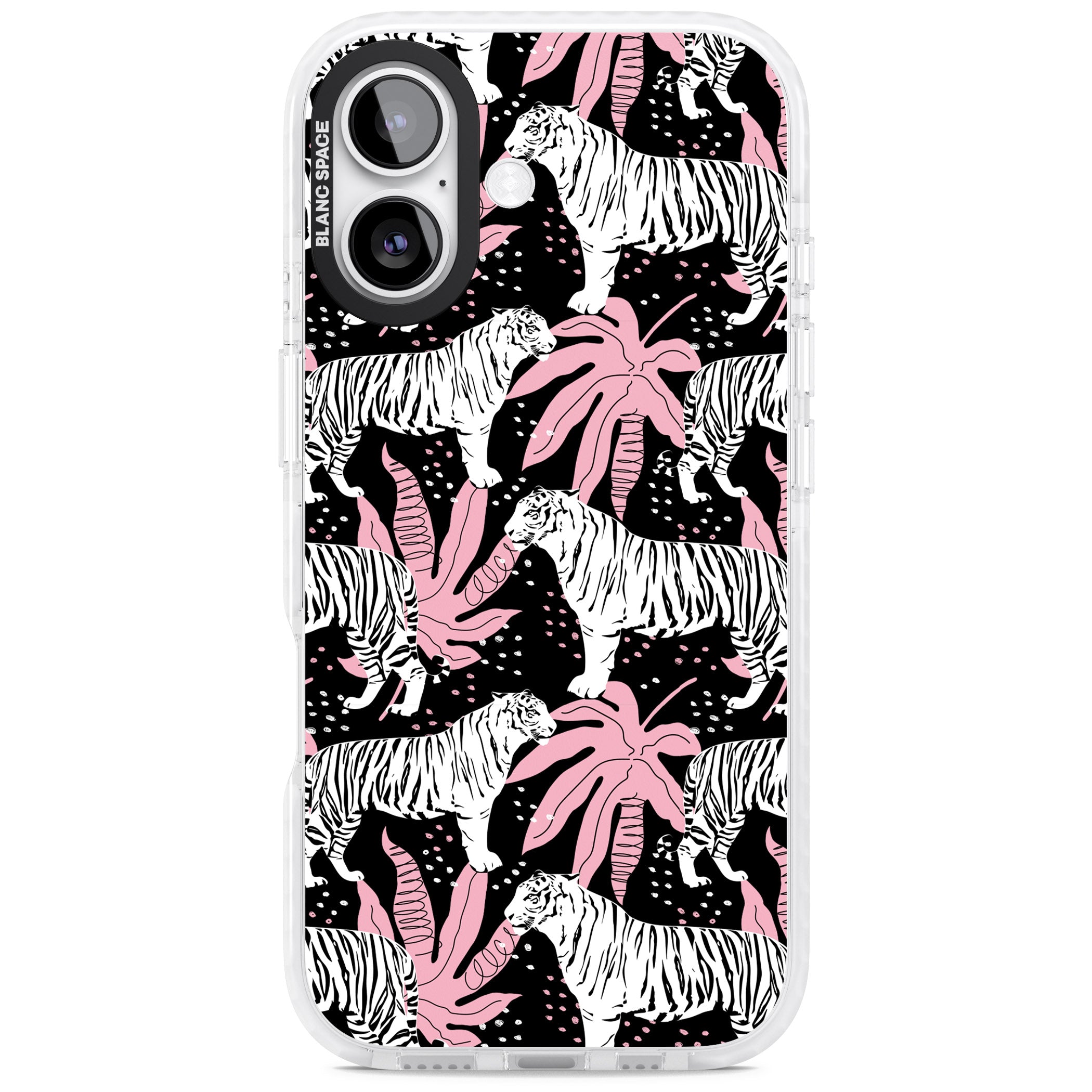 Pink Jungle Tiger iPhone 17 Impact Clear Phone Case