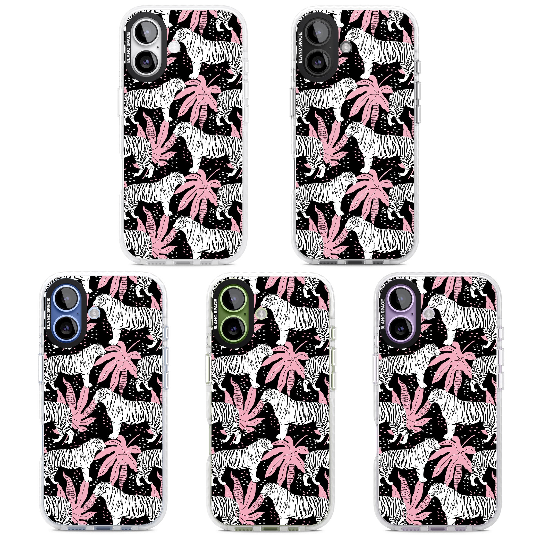 Pink Jungle Tiger iPhone 17 Impact Clear Phone Case APT Impact Protection