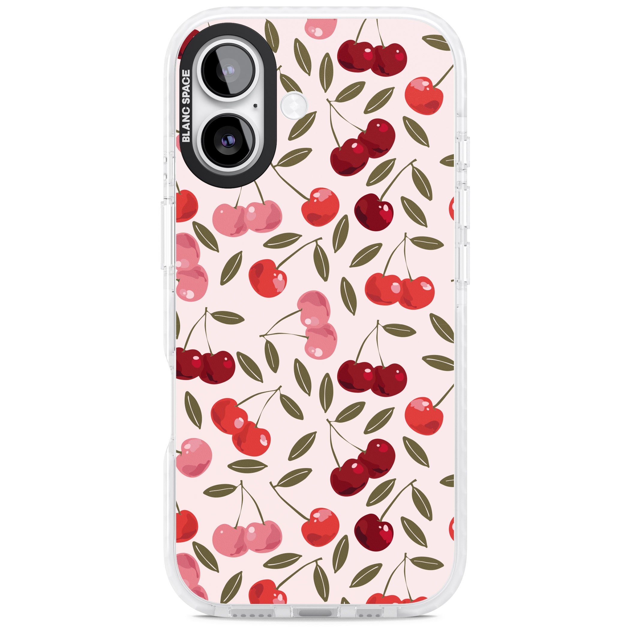 Fruity & Fun Patterns Cherries iPhone 17 Impact Clear Phone Case