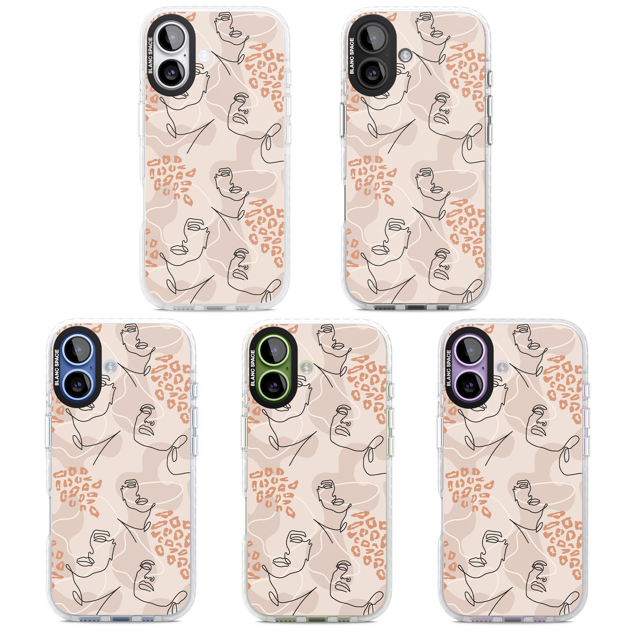 Abstract Faces Leopard iPhone 17 Impact Clear Phone Case APT Impact Protection