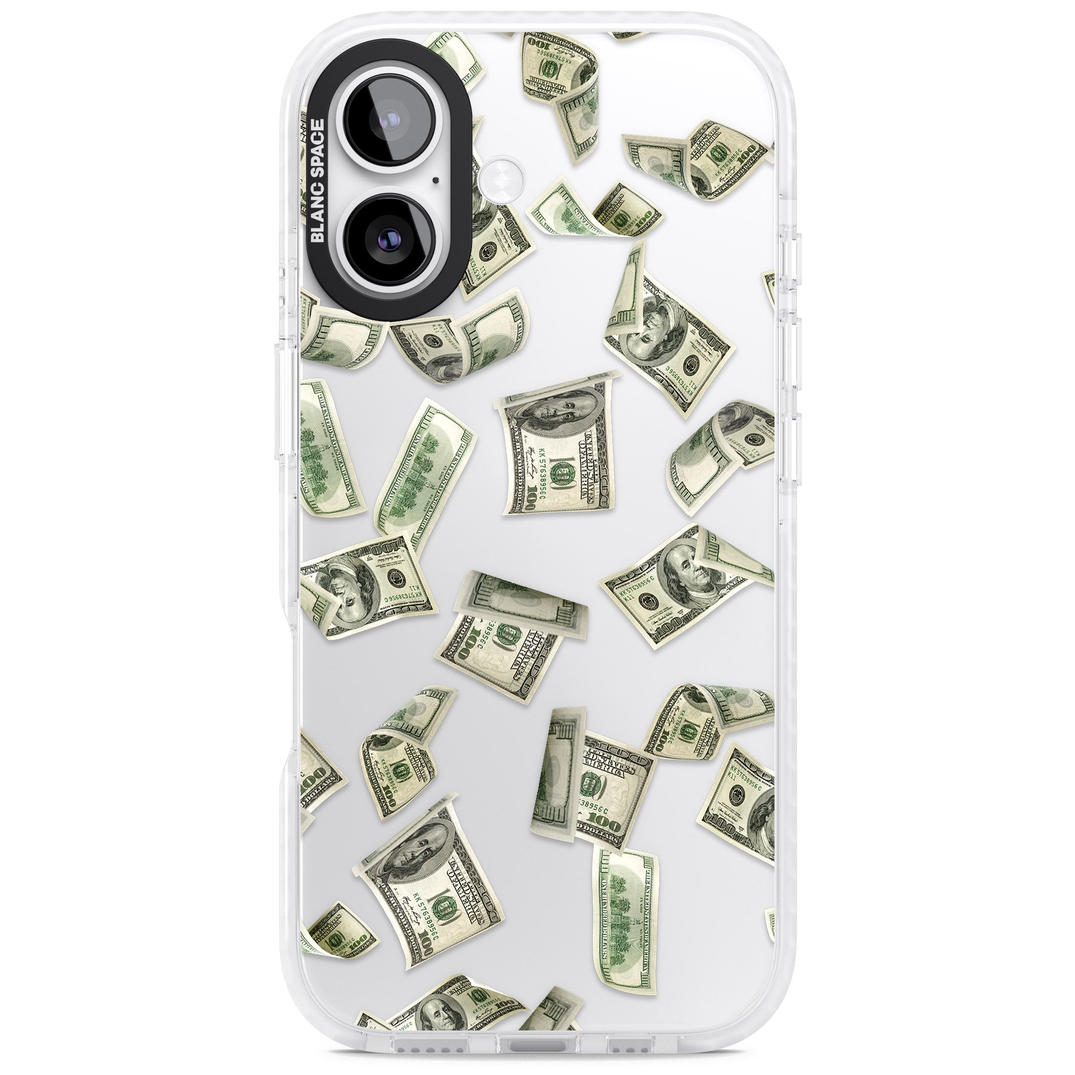 Falling Cash iPhone 17 Impact Clear Phone Case