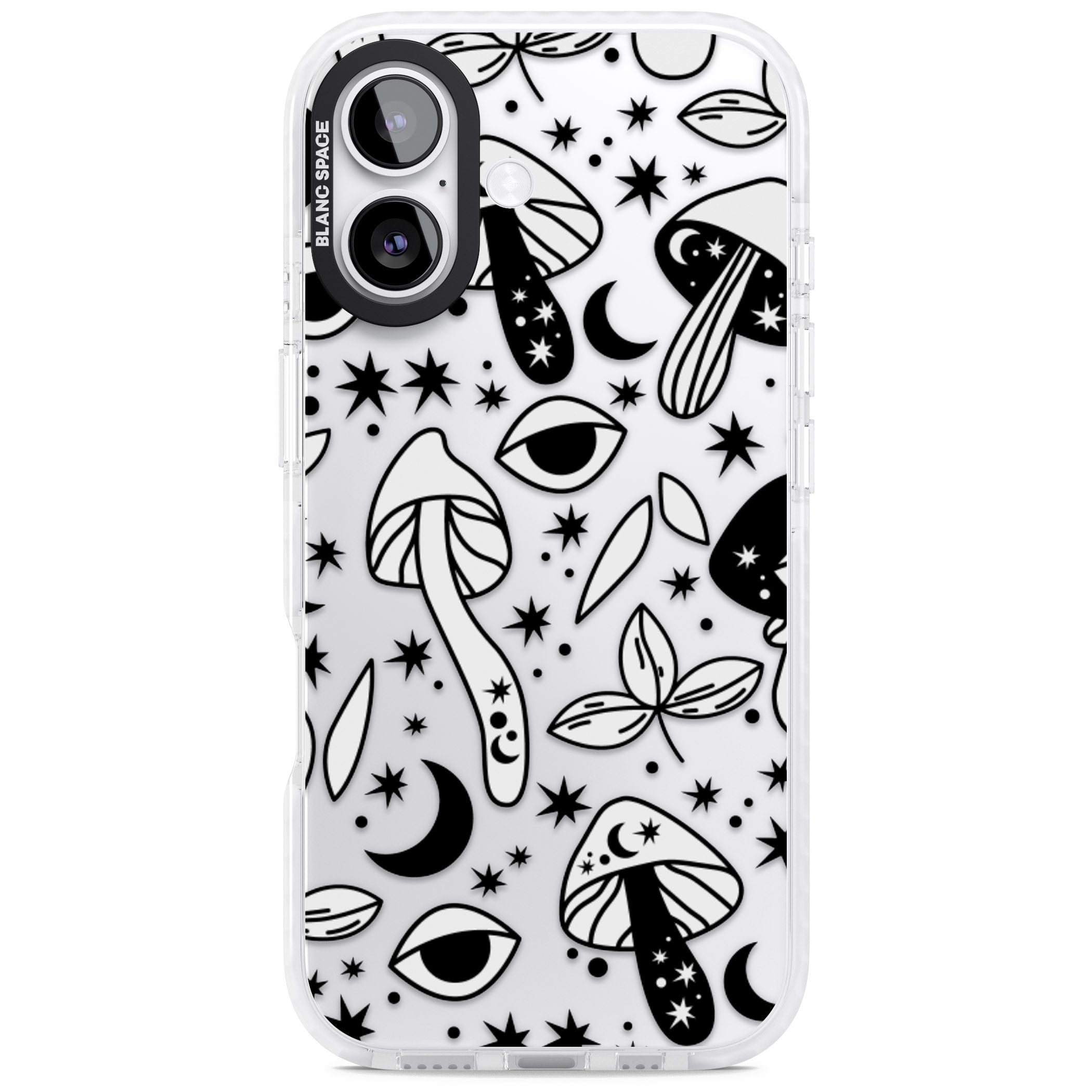 Mystic Mushrooms Pattern iPhone 17 Impact Clear Phone Case