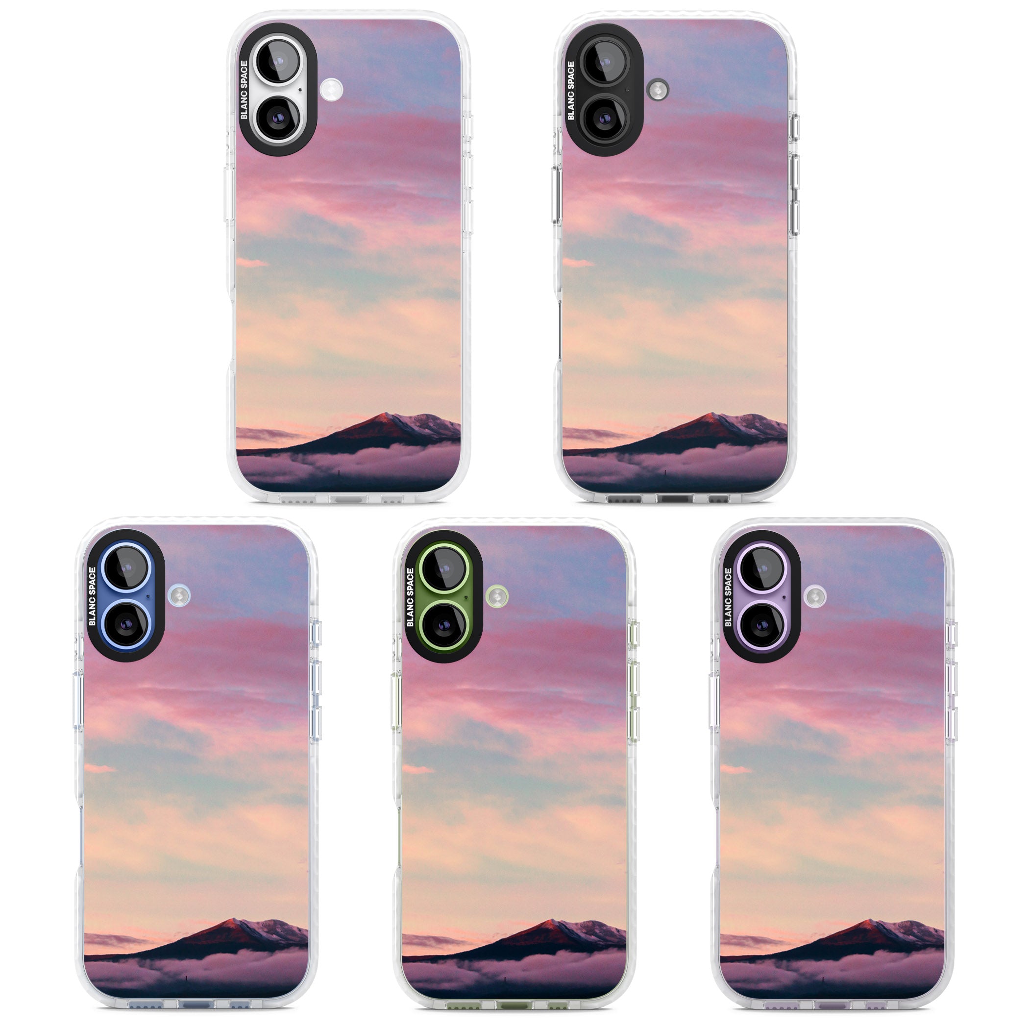Pastel Mountain Sunset iPhone 17 Impact Clear Phone Case APT Impact Protection
