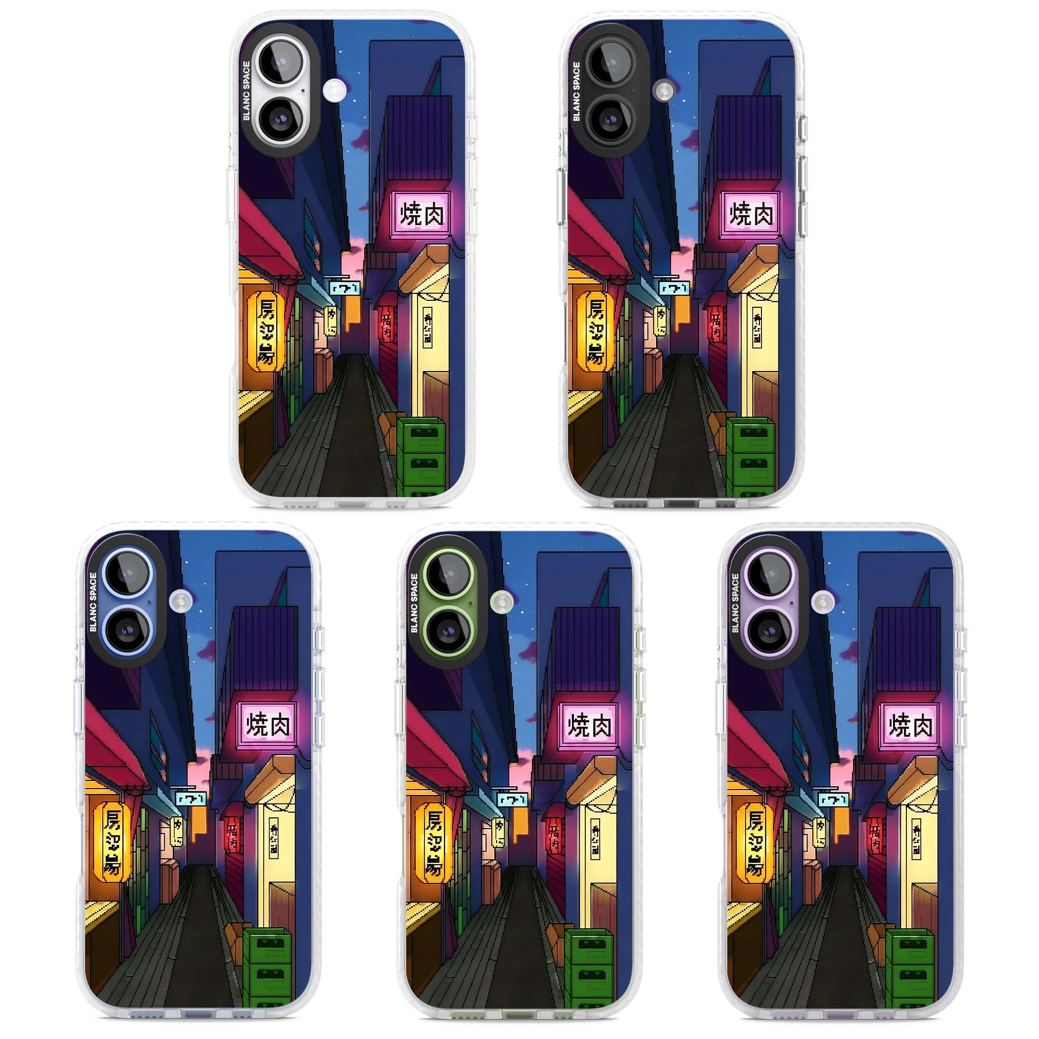 Nights In The Yokocho for him iPhone case | Black Impact case for iPhone 17