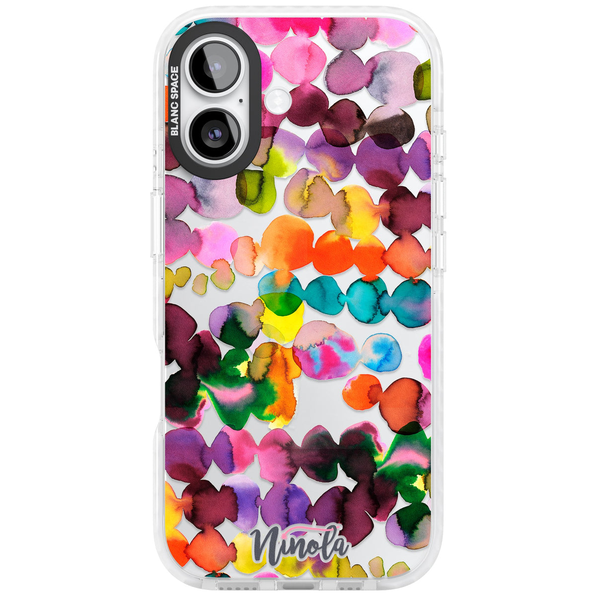 Ink Splash Hues iPhone 16 / iPhone 16 Plus / iPhone 17 Impact Clear Phone Case front