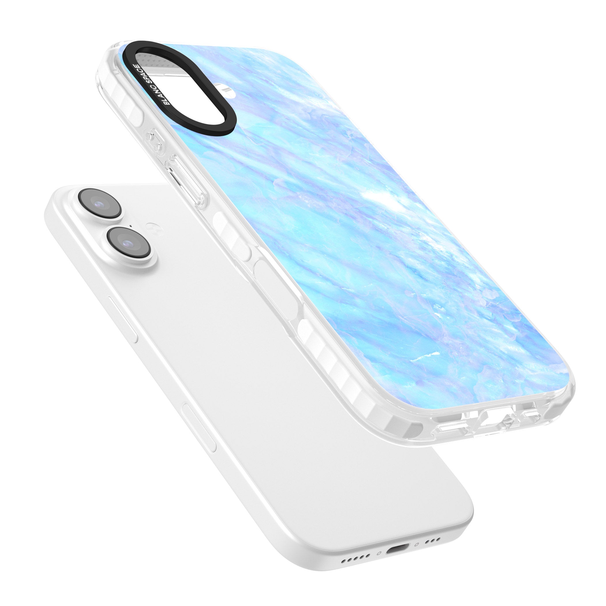 Iridescent Crystal Marble iPhone 17 Impact Clear Phone Case Colours