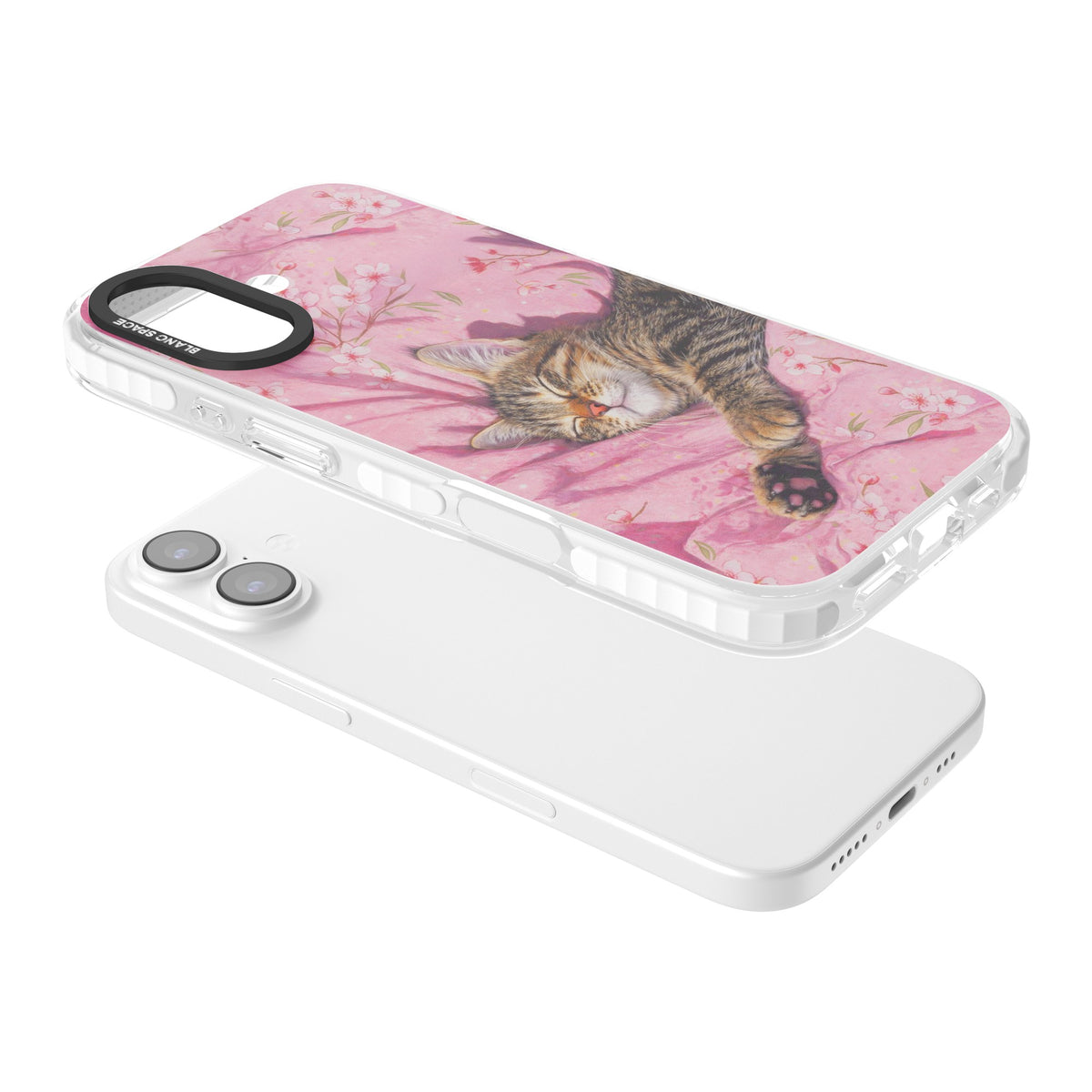 Kitten Dreams iPhone 16 / iPhone 16 Plus / iPhone 17 Impact Clear Phone Case angled