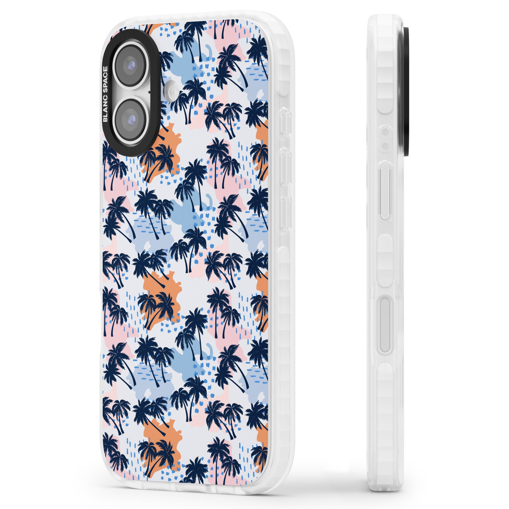 Tropical Vibes Palm iPhone 17 Impact Clear Phone Case Side Profile