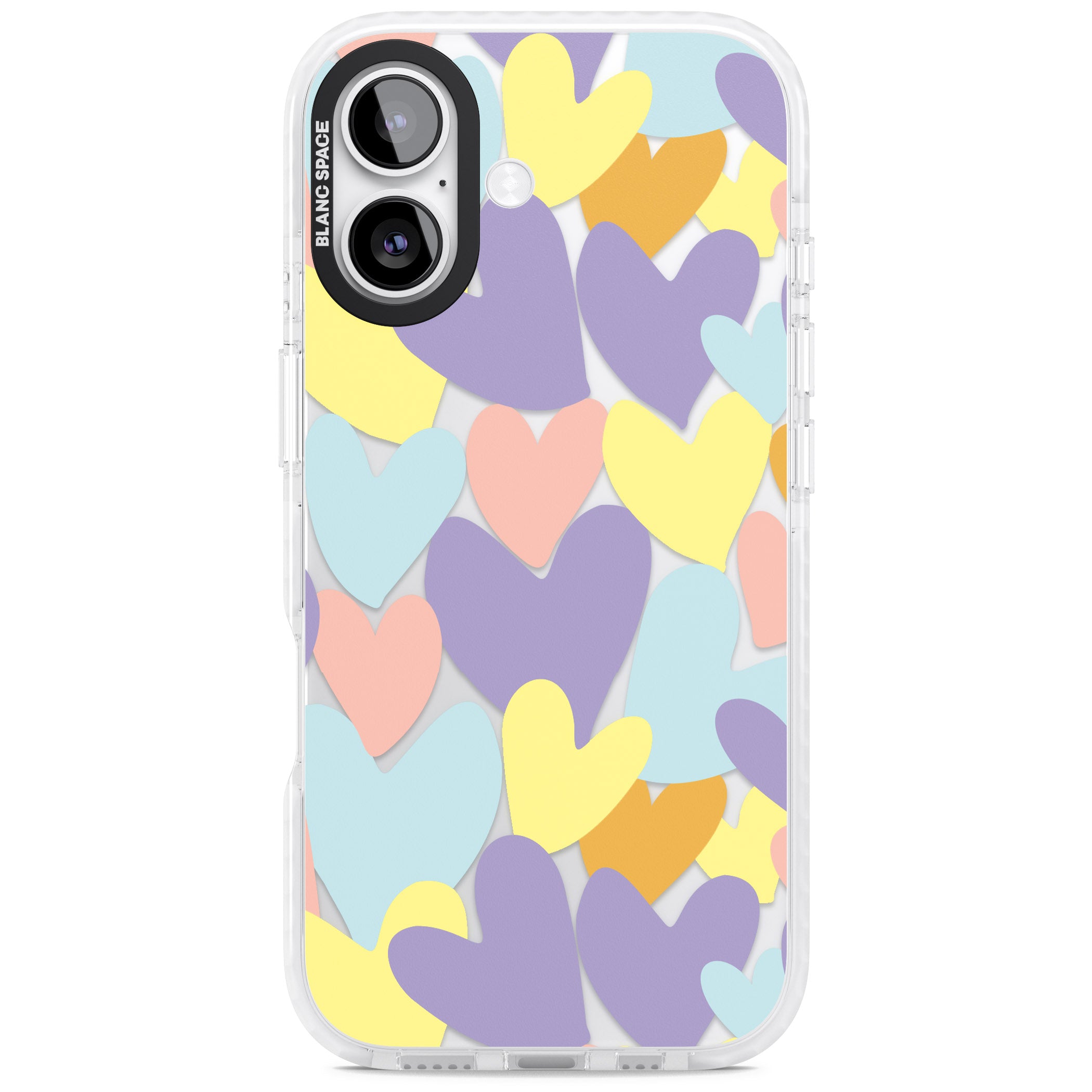 Pastel Hearts iPhone 17 Impact Clear Phone Case