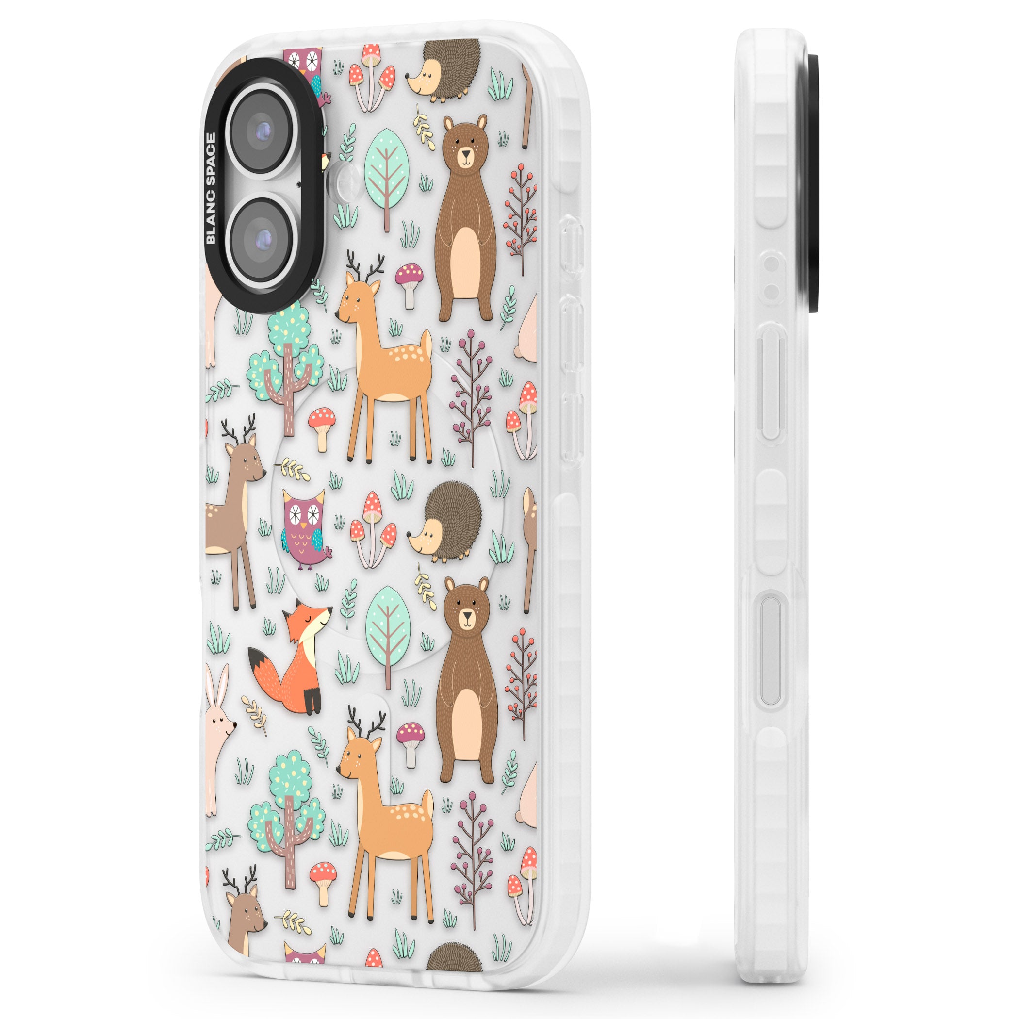 Wildlife Pattern iPhone 17 Impact Clear Phone Case Side Profile