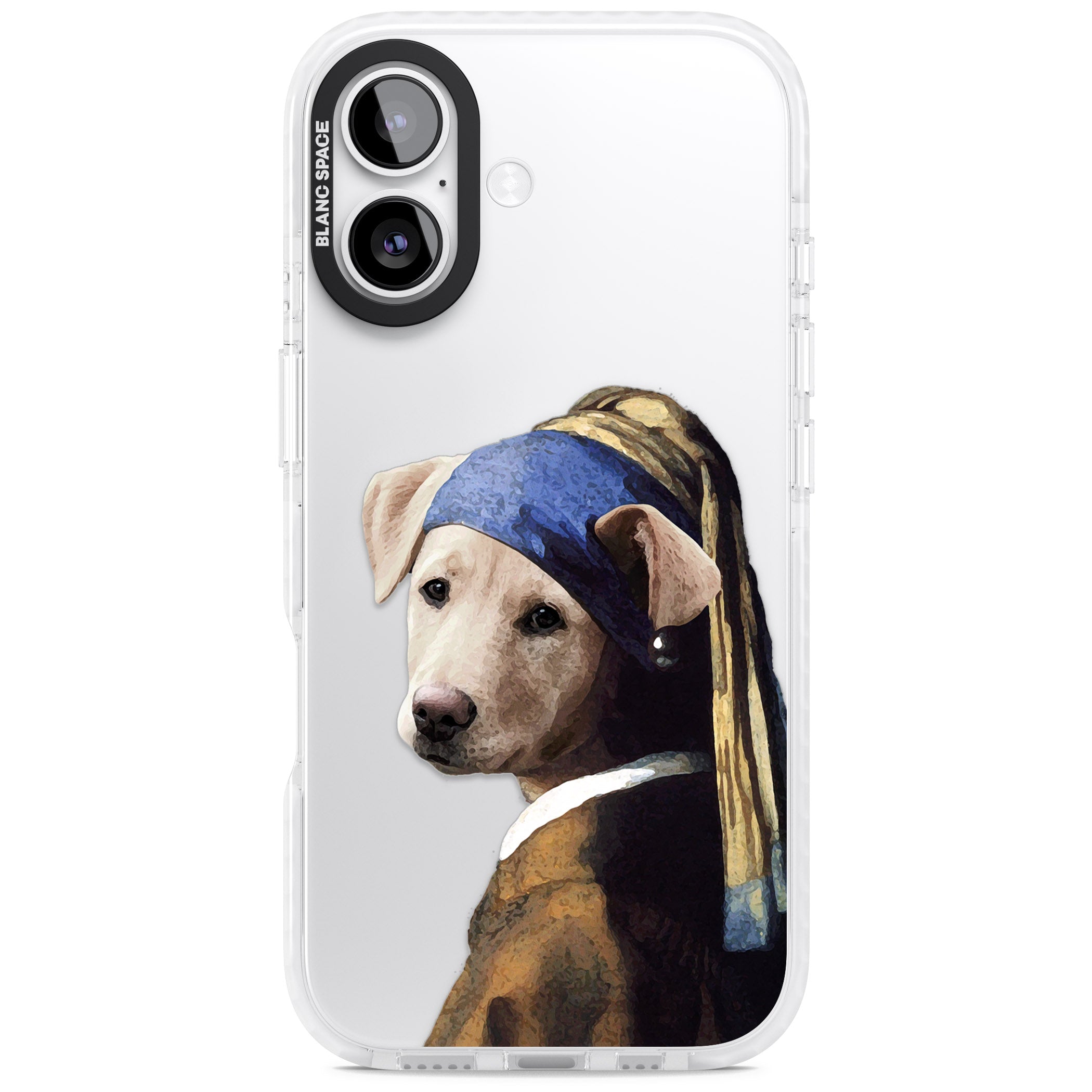 Doggo With A Pearl Earring iPhone 17 Impact Clear Phone Case