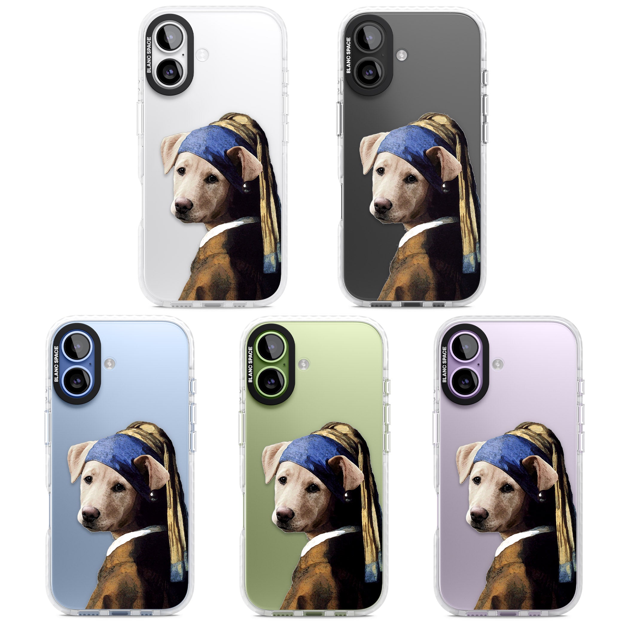 Doggo With A Pearl Earring iPhone 17 Impact Clear Phone Case APT Impact Protection