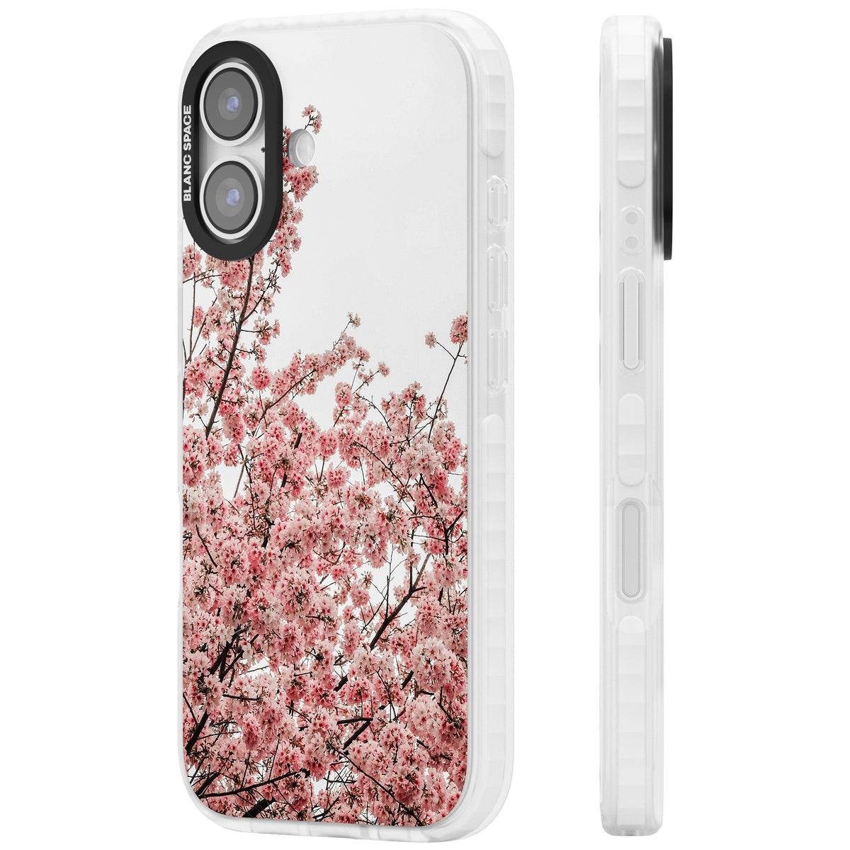 Cherry Blossom Bloom iPhone 16 / iPhone 16 Plus / iPhone 17 Impact Clear Phone Case side