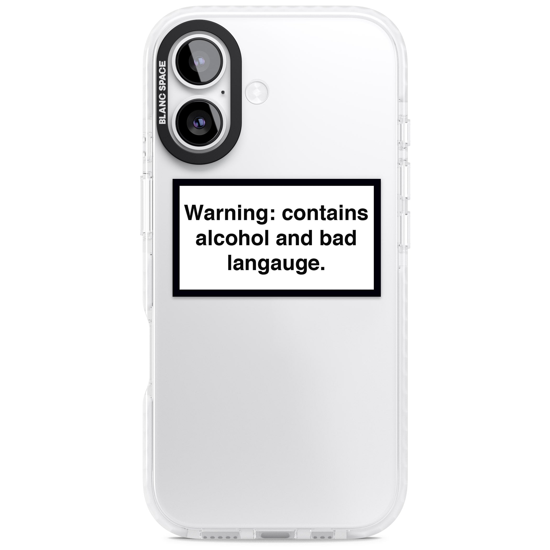 Warning: Contains Alcohol & Bad Language iPhone 17 Impact Clear Phone Case