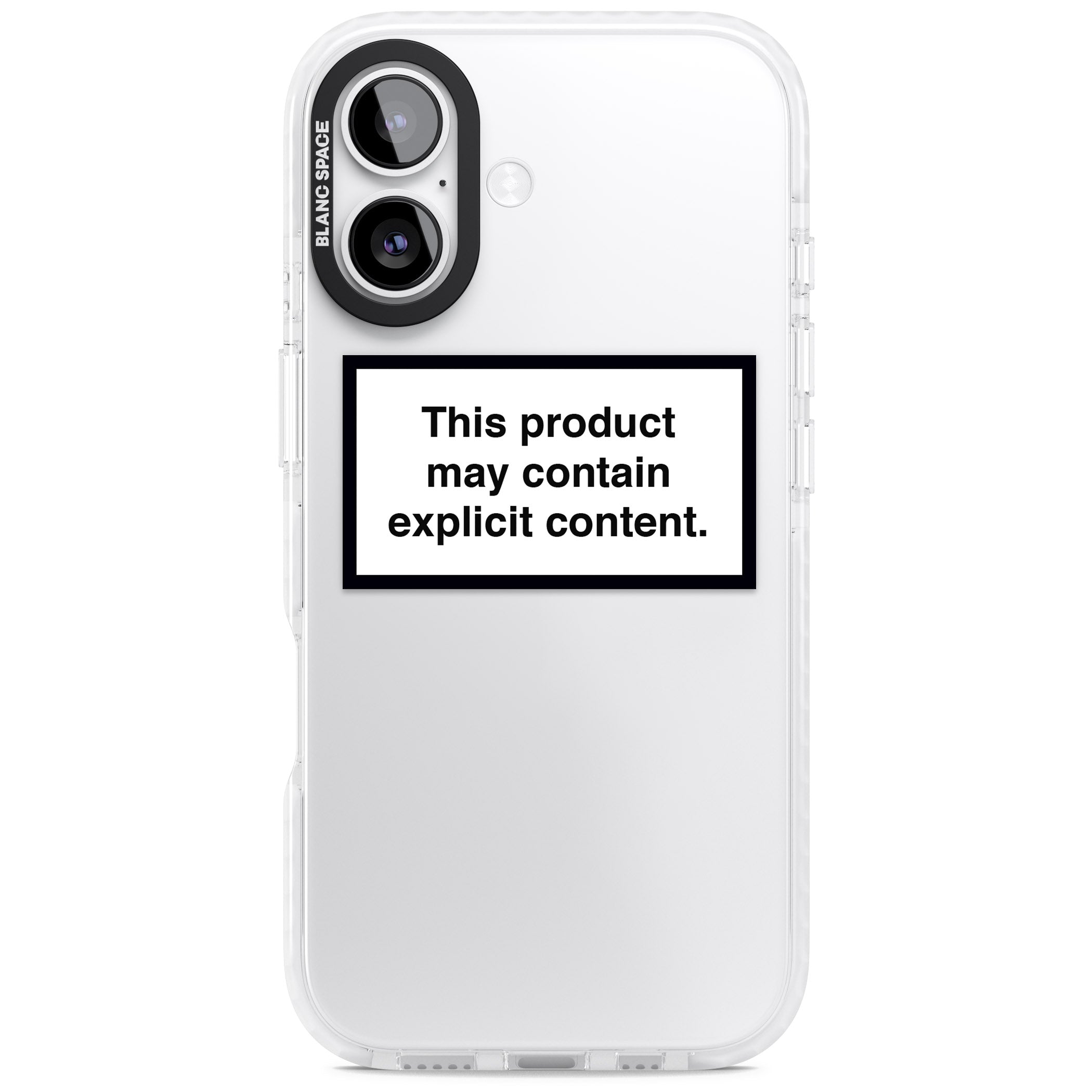 Contains Explicit Content iPhone 17 Impact Clear Phone Case