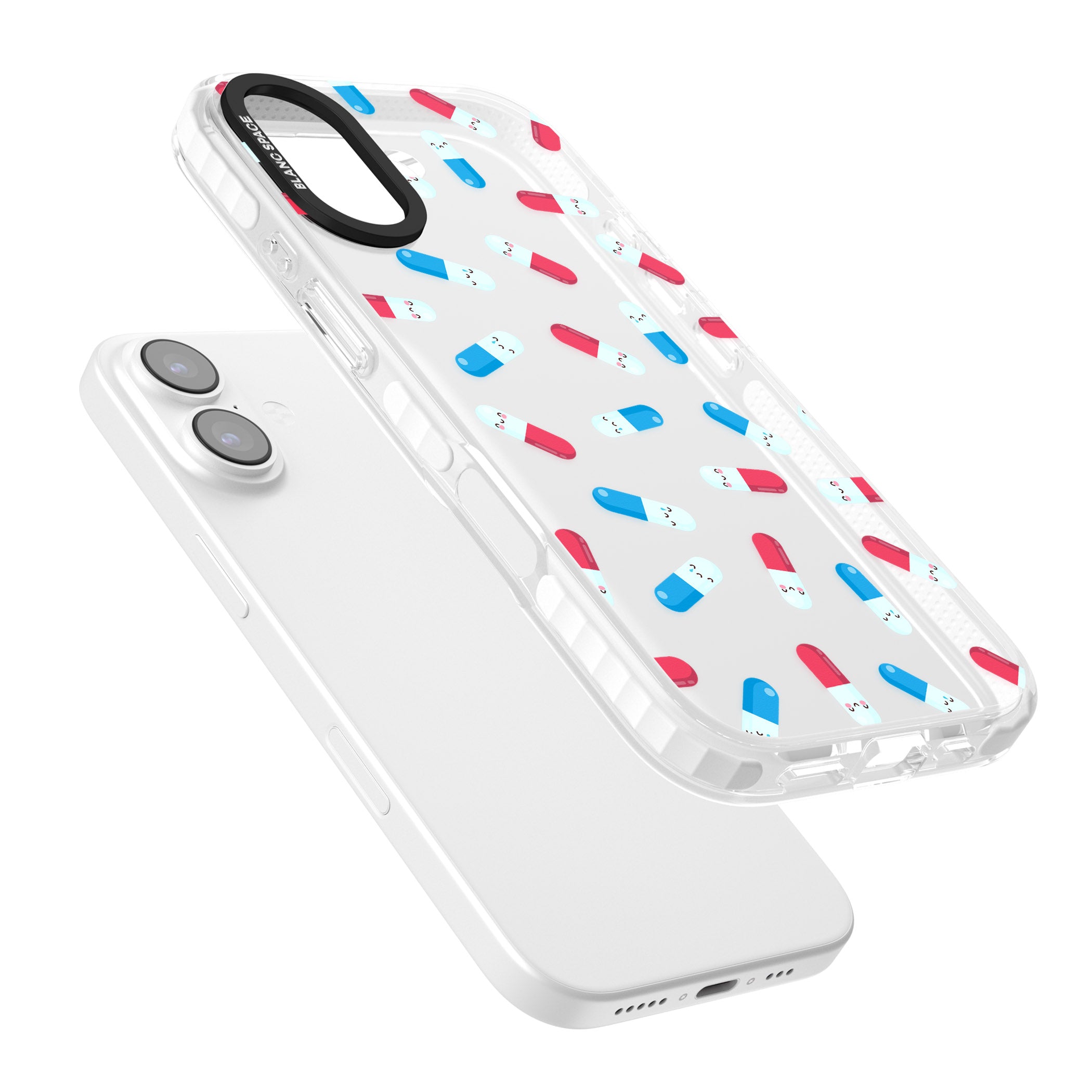 Kawaii Pill Pattern iPhone 17 Impact Clear Phone Case Colours